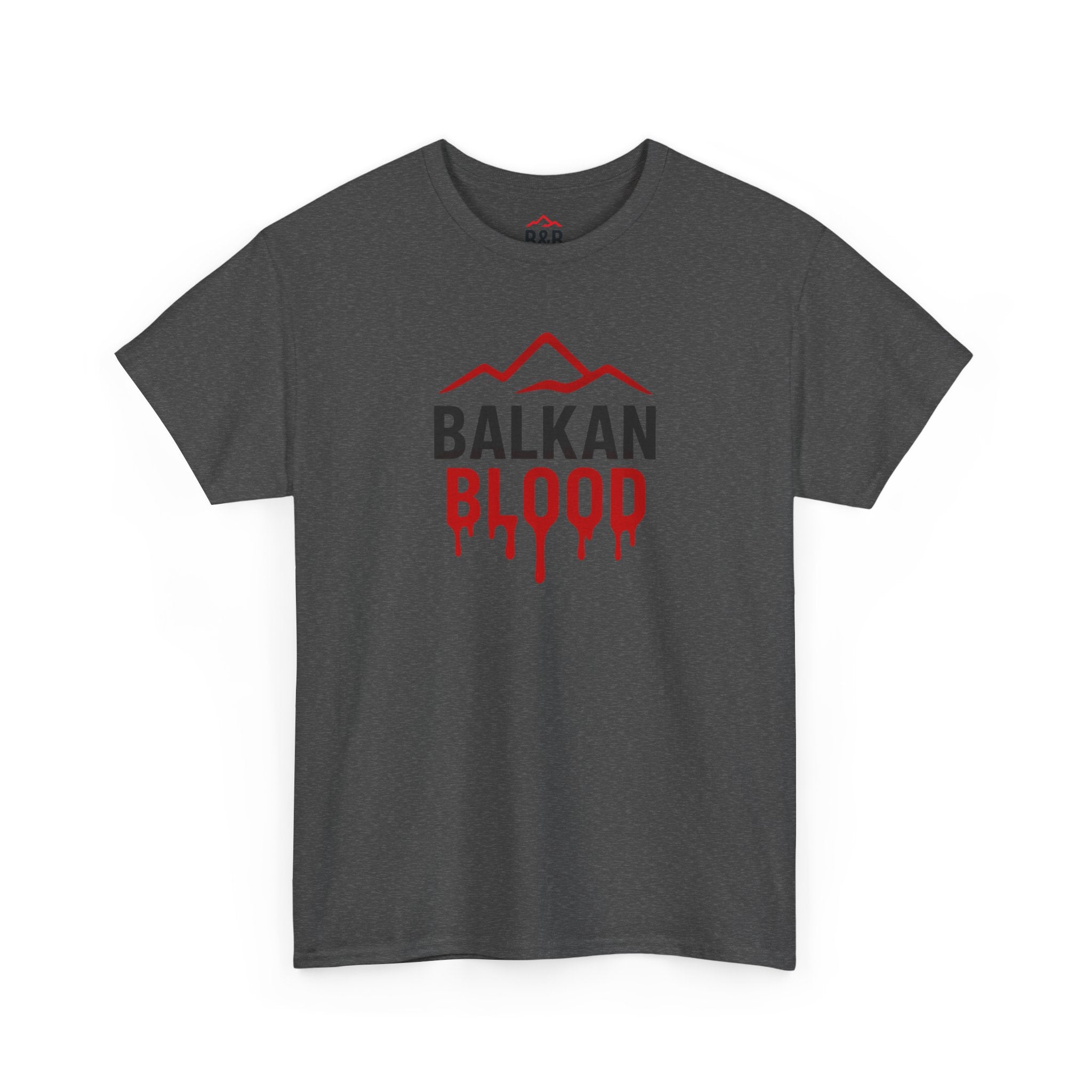 Balkan Blood T-Shirt — Heritage Graphic Tee with Multilingual “Blood” Back Print