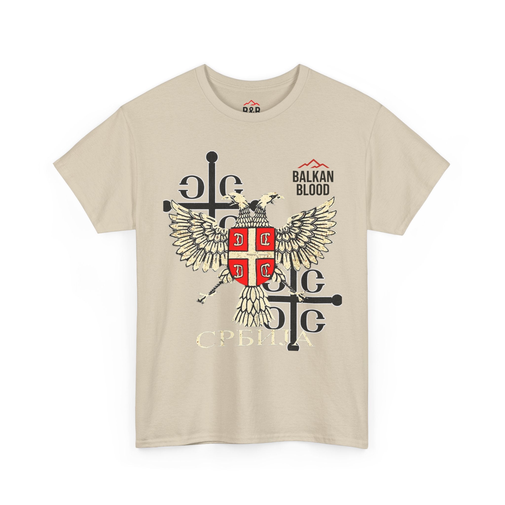 Serbian Heritage Tee, Balkan Blood Shirt, Unisex Cotton T-shirt, Cultural Pride Wear, Travel-inspired Apparel