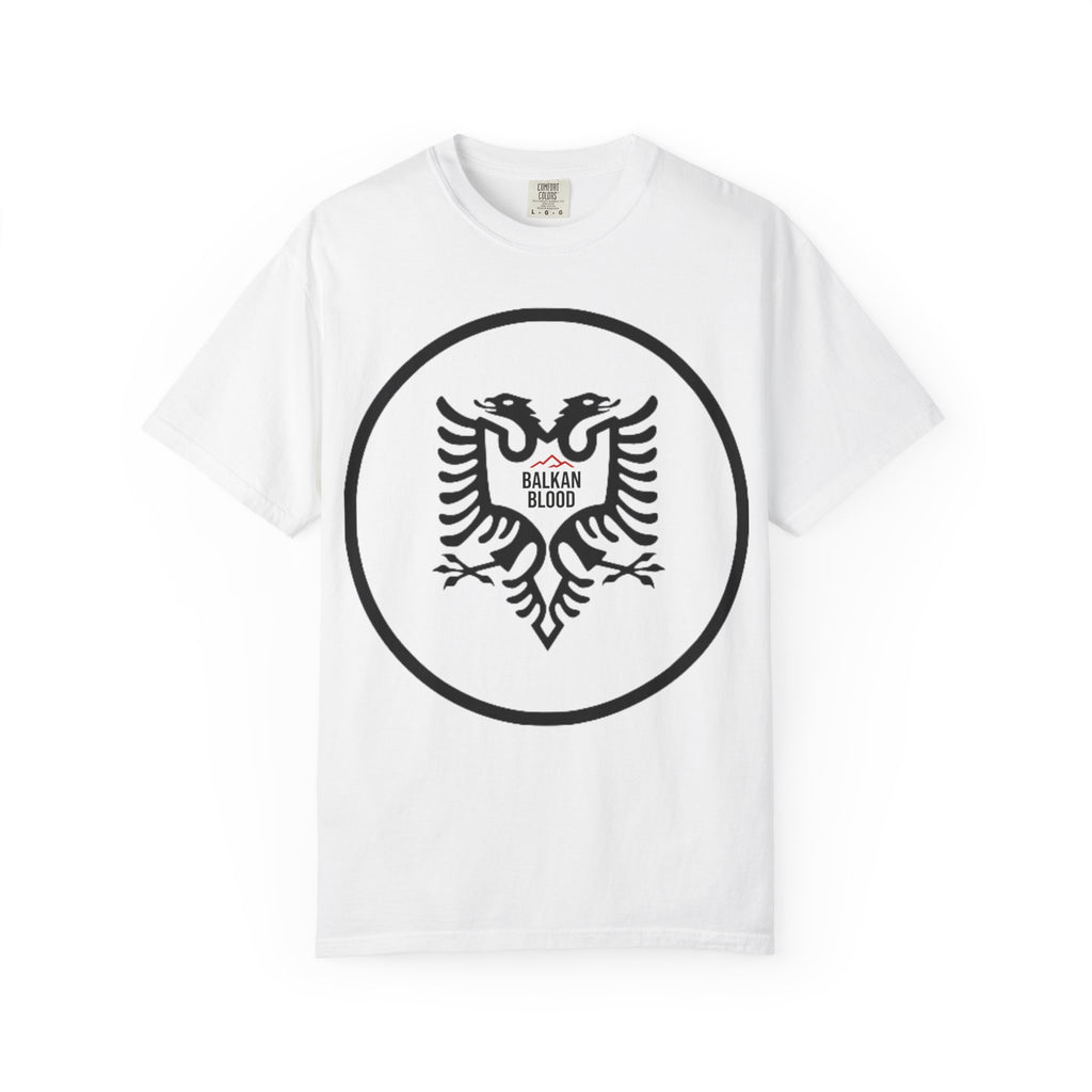 Albanian Balkan Heritage T-Shirt - Unisex Garment-Dyed Tee, Albania Pride Apparel, Cultural Gift, Travel Souvenir, Festival Wear