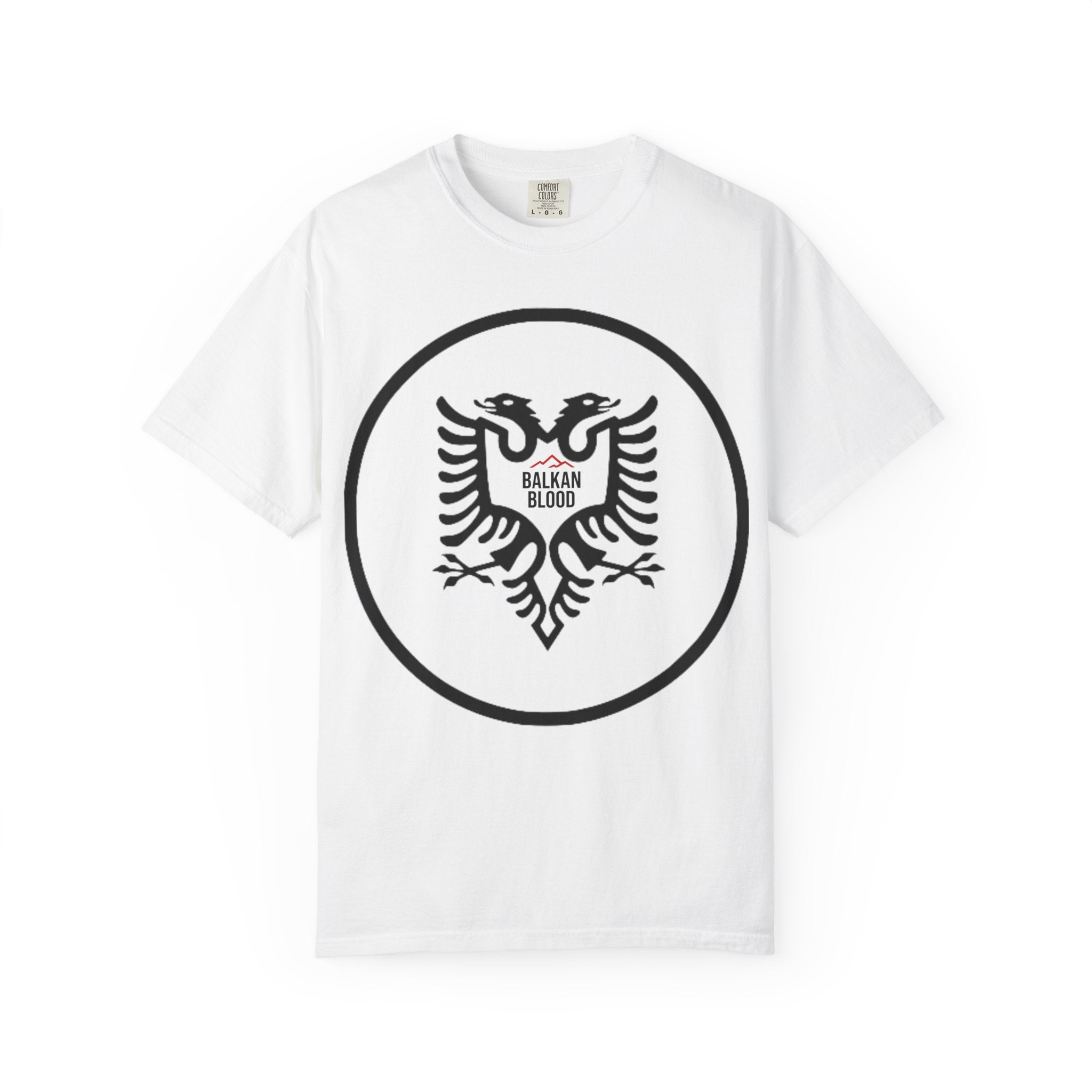 Albanian Balkan Heritage T-Shirt - Unisex Garment-Dyed Tee, Albania Pride Apparel, Cultural Gift, Travel Souvenir, Festival Wear