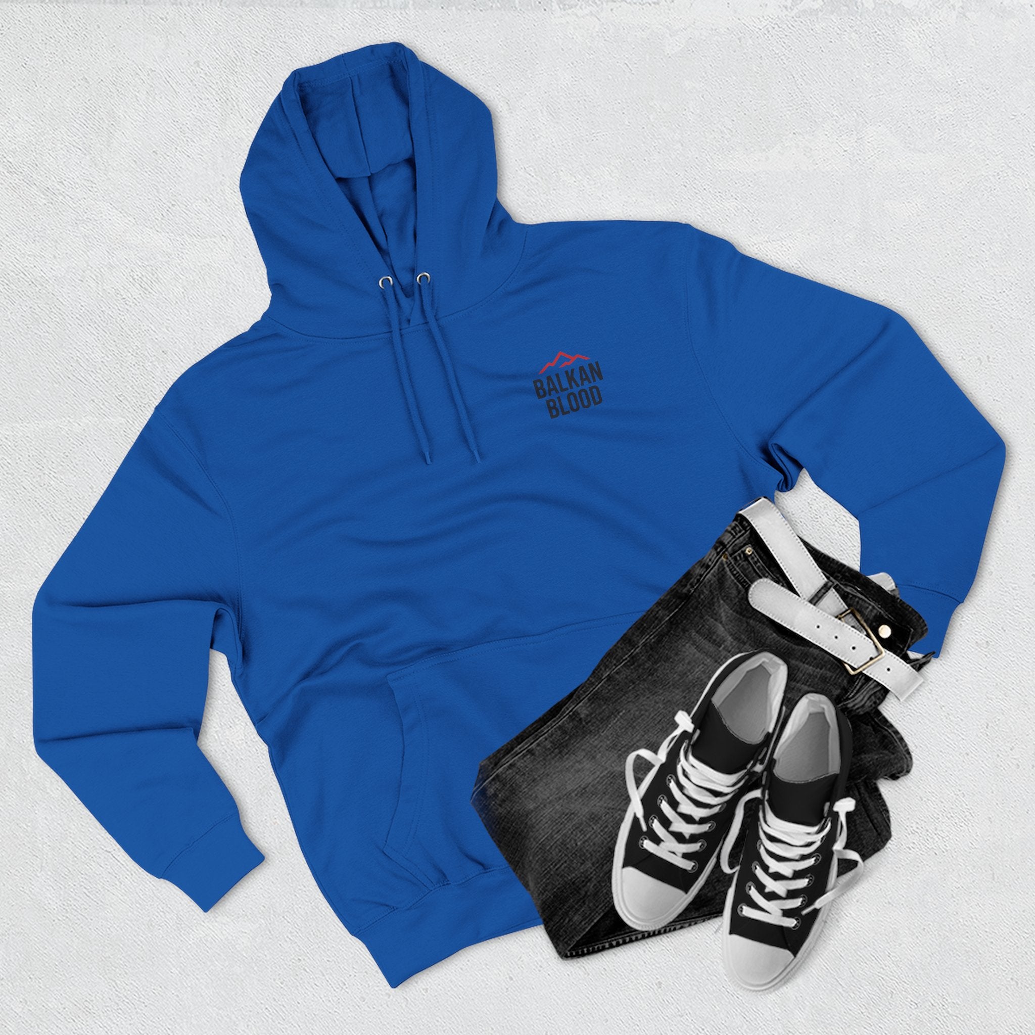 Balkan Blood Hoodie - Cozy Fleece Sweatshirt for Outdoor Adventures, Gifts for Nature Lovers, Hiking, Travel, Casual Wear