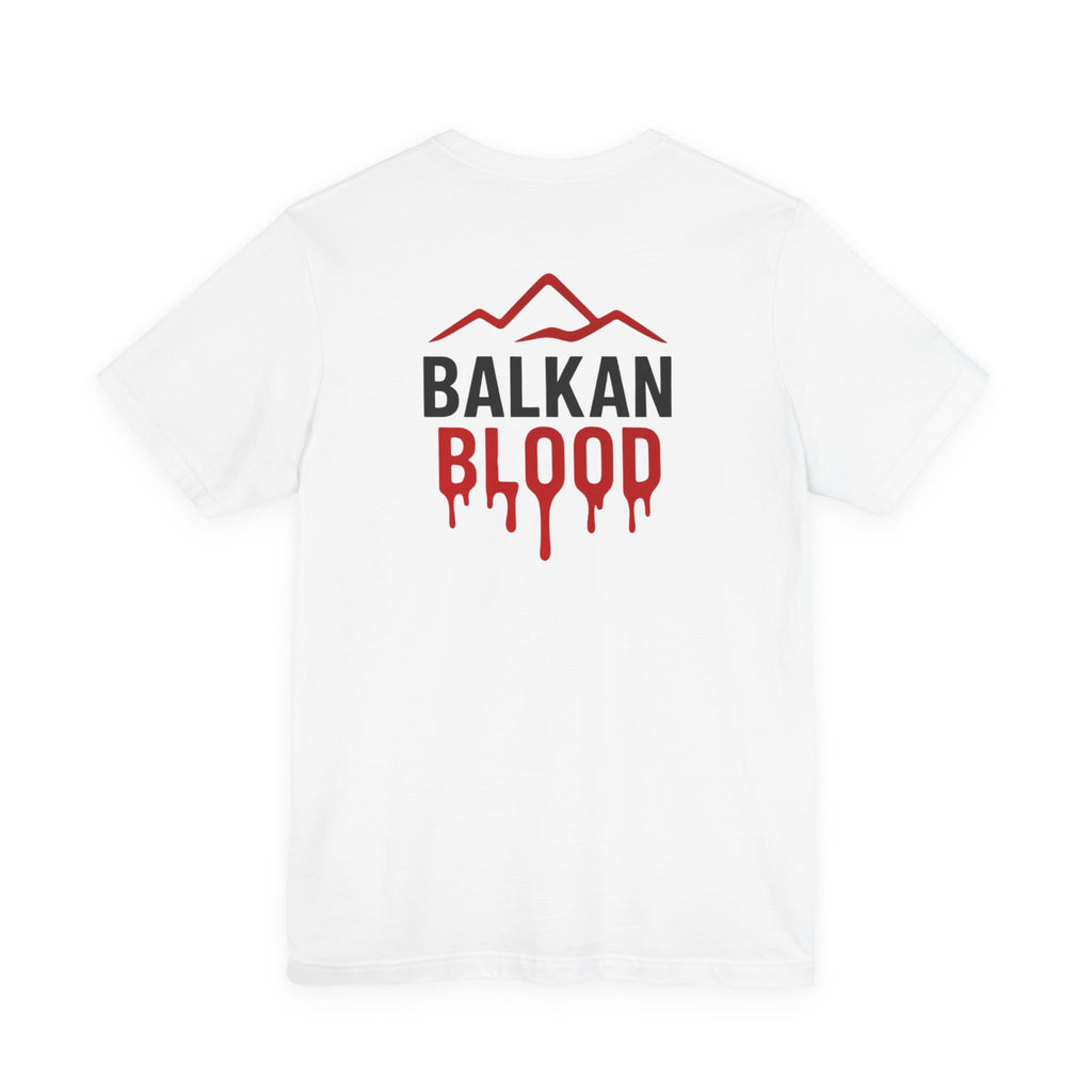 Balkan Blood Tee — Red Drip Logo