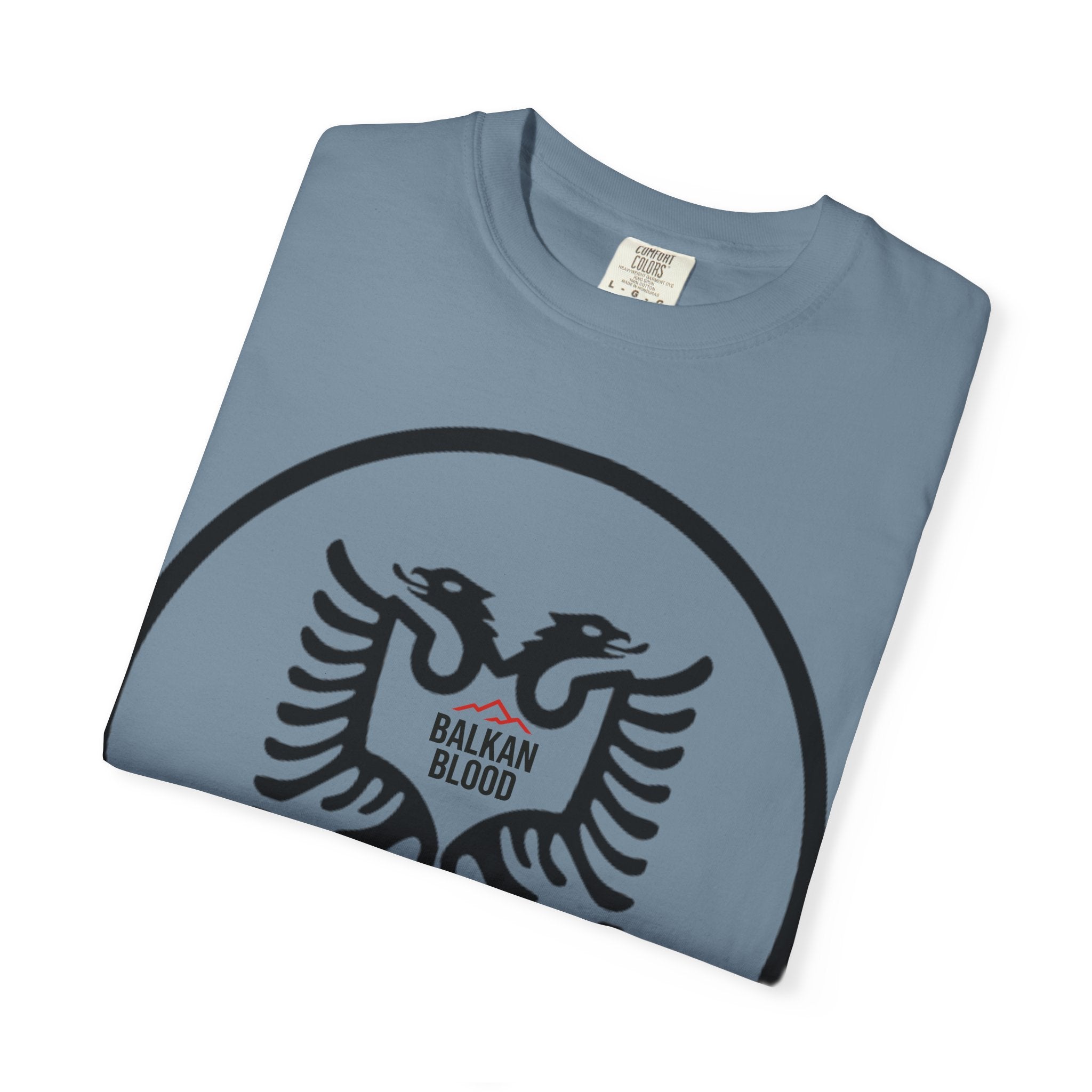Albanian Balkan Heritage T-Shirt - Unisex Garment-Dyed Tee, Albania Pride Apparel, Cultural Gift, Travel Souvenir, Festival Wear