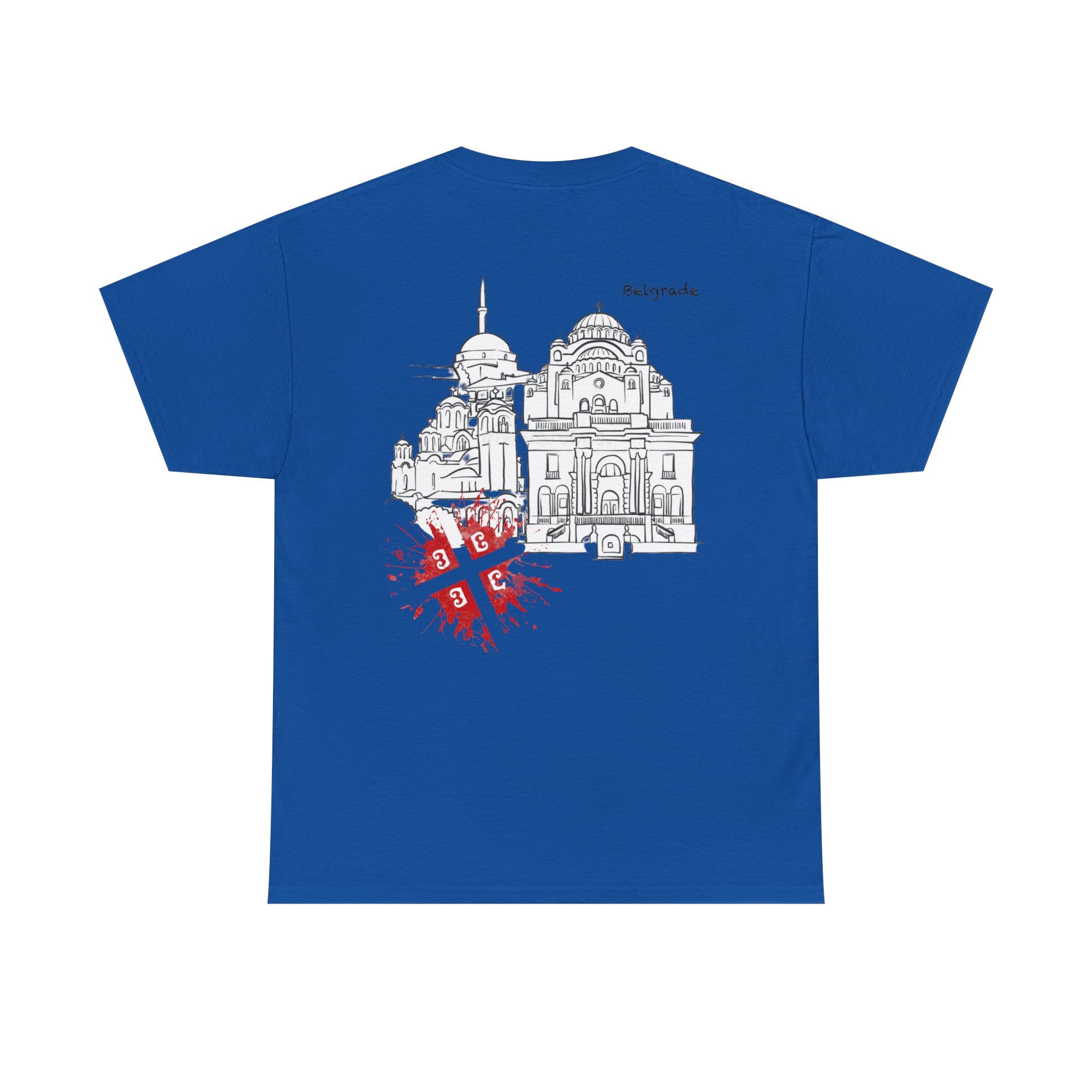Serbian Heritage Tee, Balkan Blood Shirt, Unisex Cotton T-shirt, Cultural Pride Wear, Travel-inspired Apparel