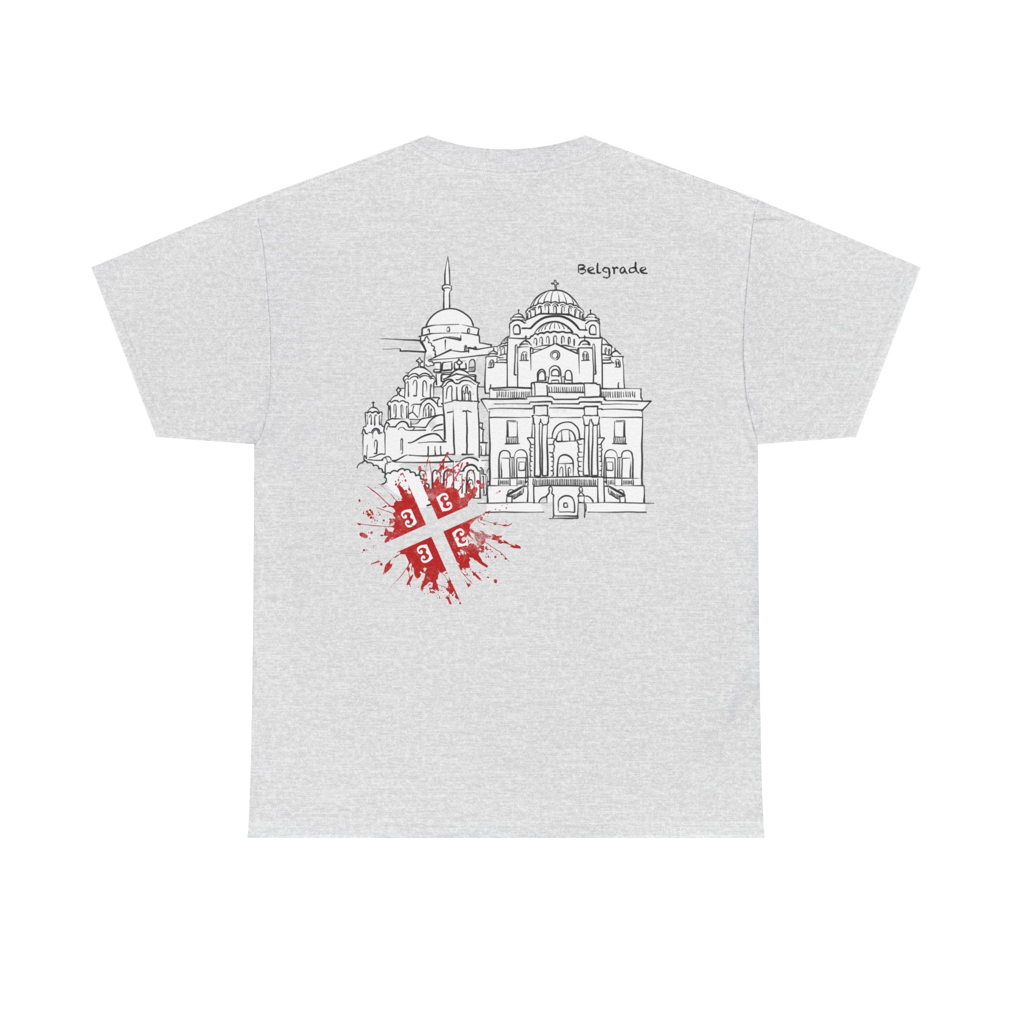 Serbian Heritage Tee, Balkan Blood Shirt, Unisex Cotton T-shirt, Cultural Pride Wear, Travel-inspired Apparel