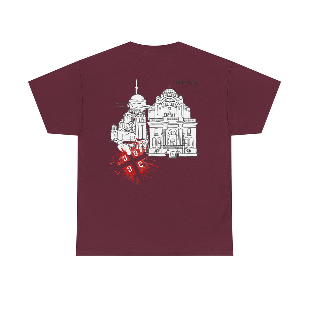 Serbian Heritage Tee, Balkan Blood Shirt, Unisex Cotton T-shirt, Cultural Pride Wear, Travel-inspired Apparel