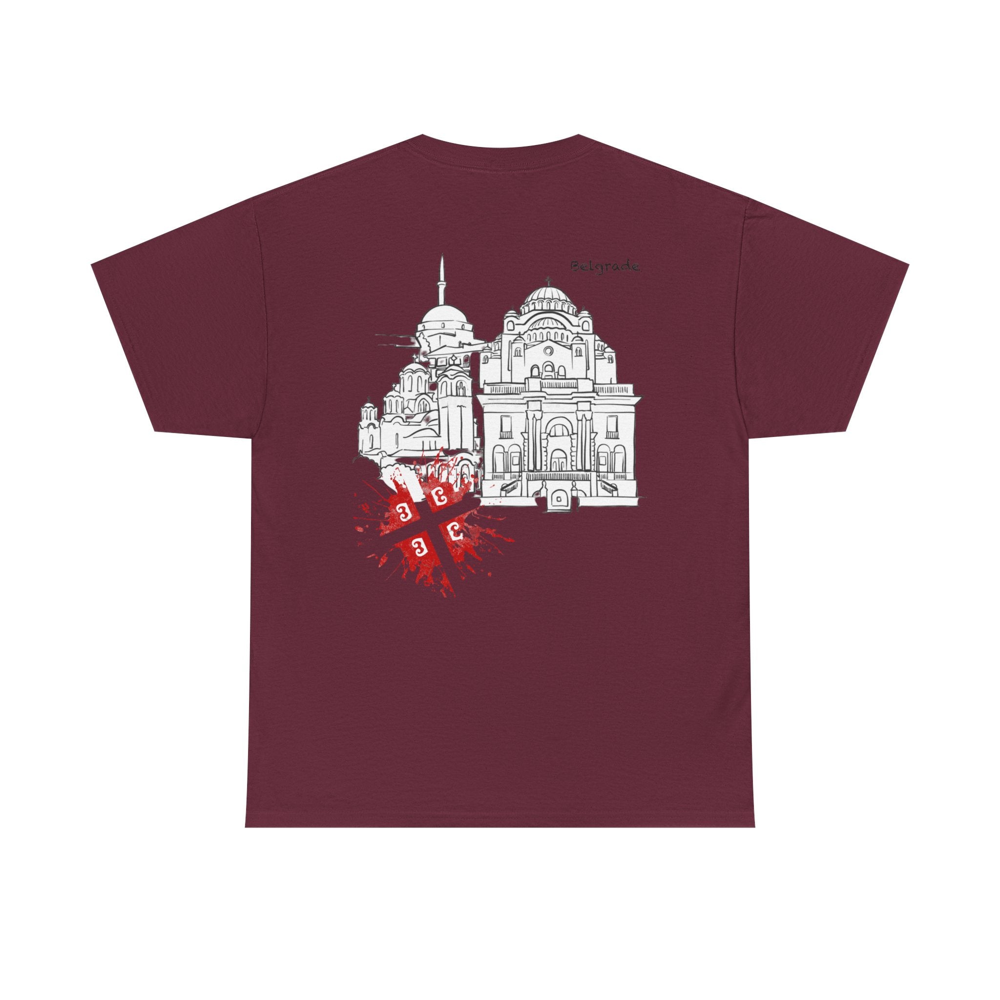 Serbian Heritage Tee, Balkan Blood Shirt, Unisex Cotton T-shirt, Cultural Pride Wear, Travel-inspired Apparel