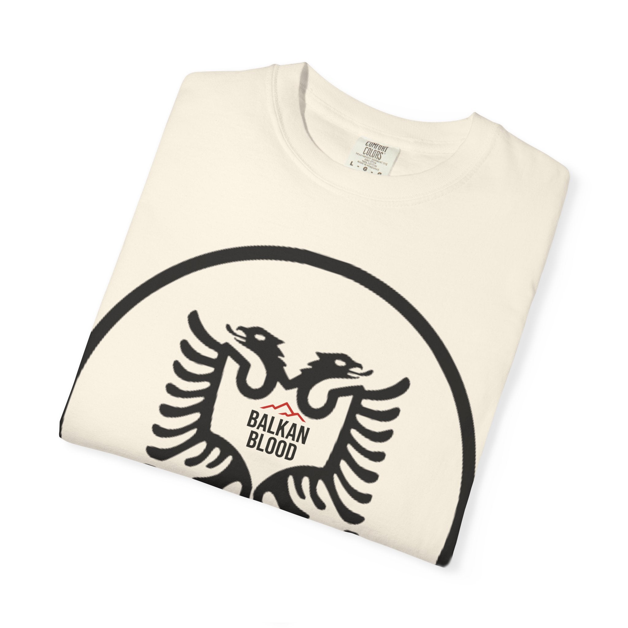 Albanian Balkan Heritage T-Shirt - Unisex Garment-Dyed Tee, Albania Pride Apparel, Cultural Gift, Travel Souvenir, Festival Wear