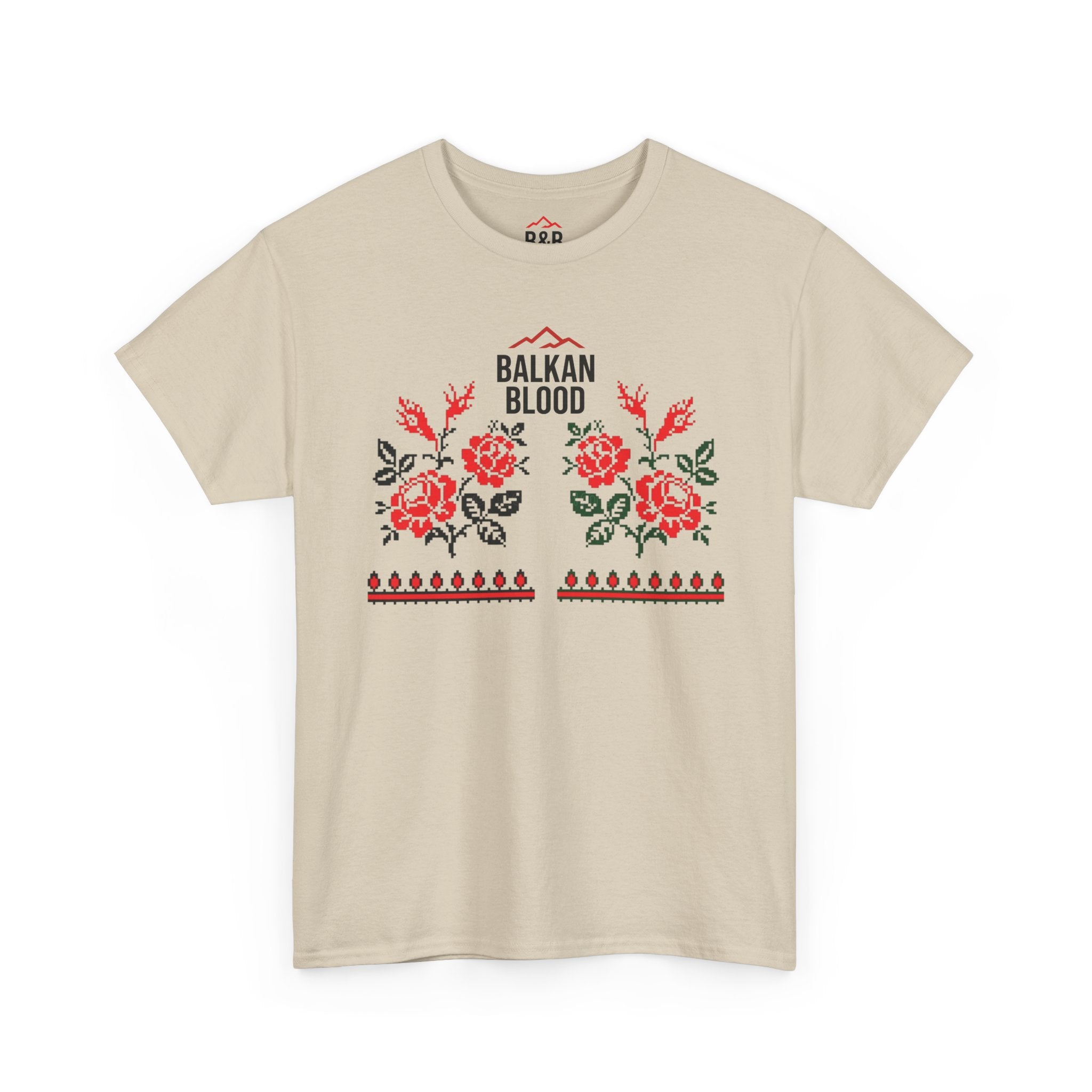 Bulgaria Balkan Blood Unisex Heavy Cotton Tee, Vintage Floral Graphic Shirt, Cultural Heritage Top, Gift for Travelers, Heritage Celebration Apparel