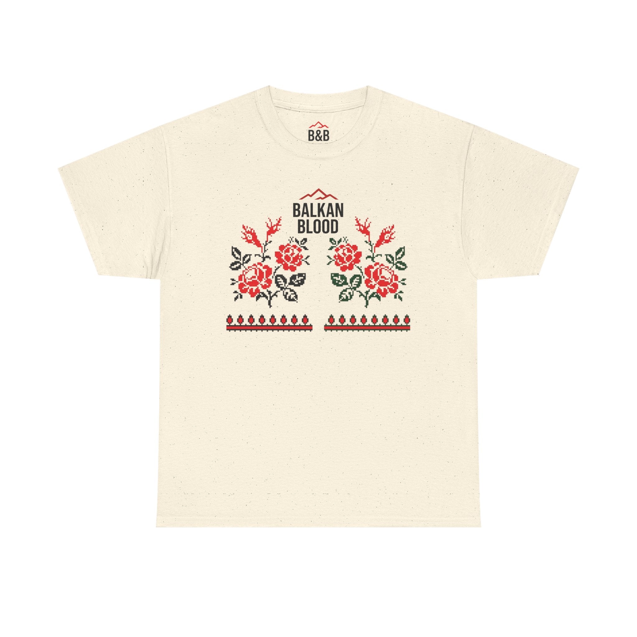 Bulgaria Balkan Blood Unisex Heavy Cotton Tee, Vintage Floral Graphic Shirt, Cultural Heritage Top, Gift for Travelers, Heritage Celebration Apparel