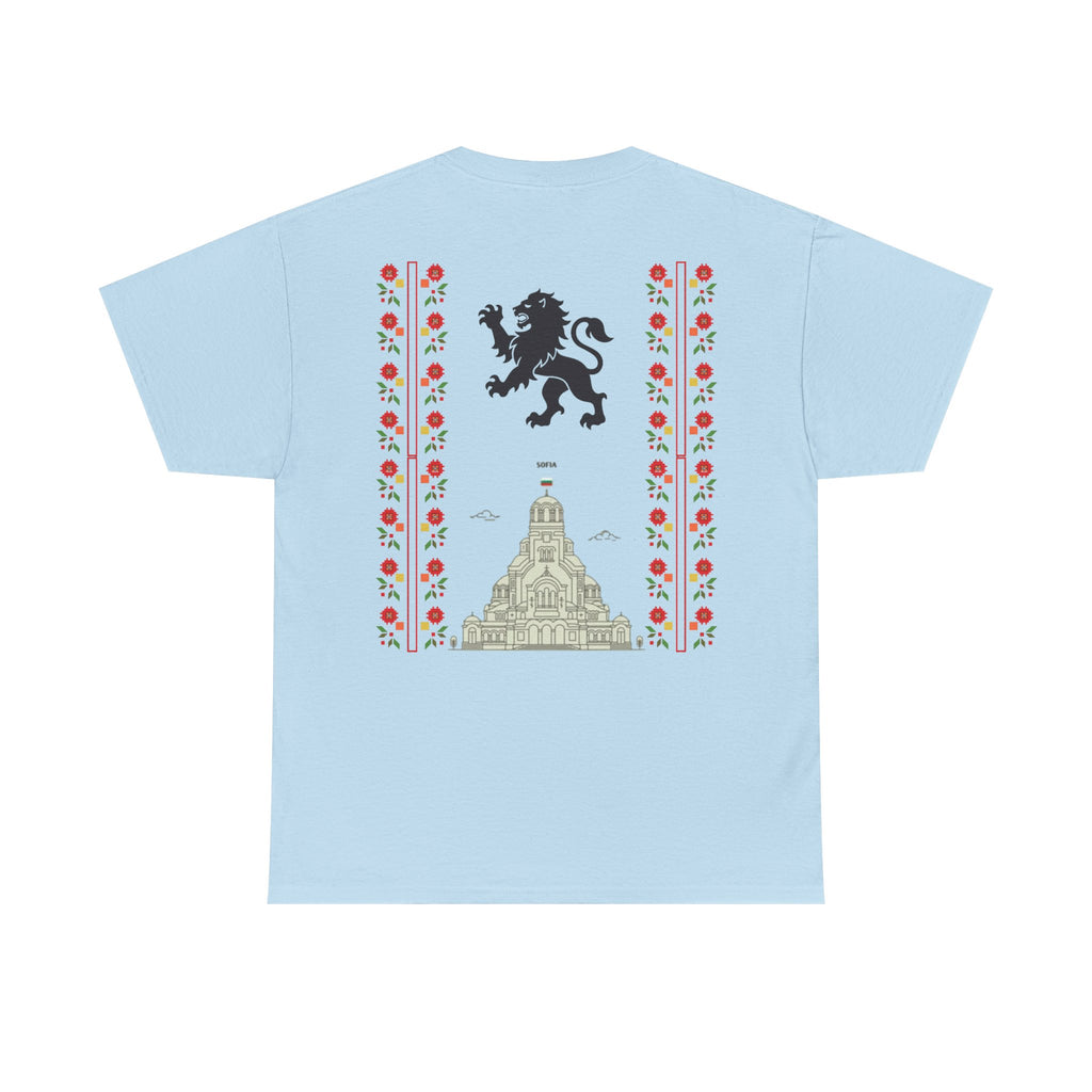 Bulgaria Balkan Blood Unisex Heavy Cotton Tee, Vintage Floral Graphic Shirt, Cultural Heritage Top, Gift for Travelers, Heritage Celebration Apparel