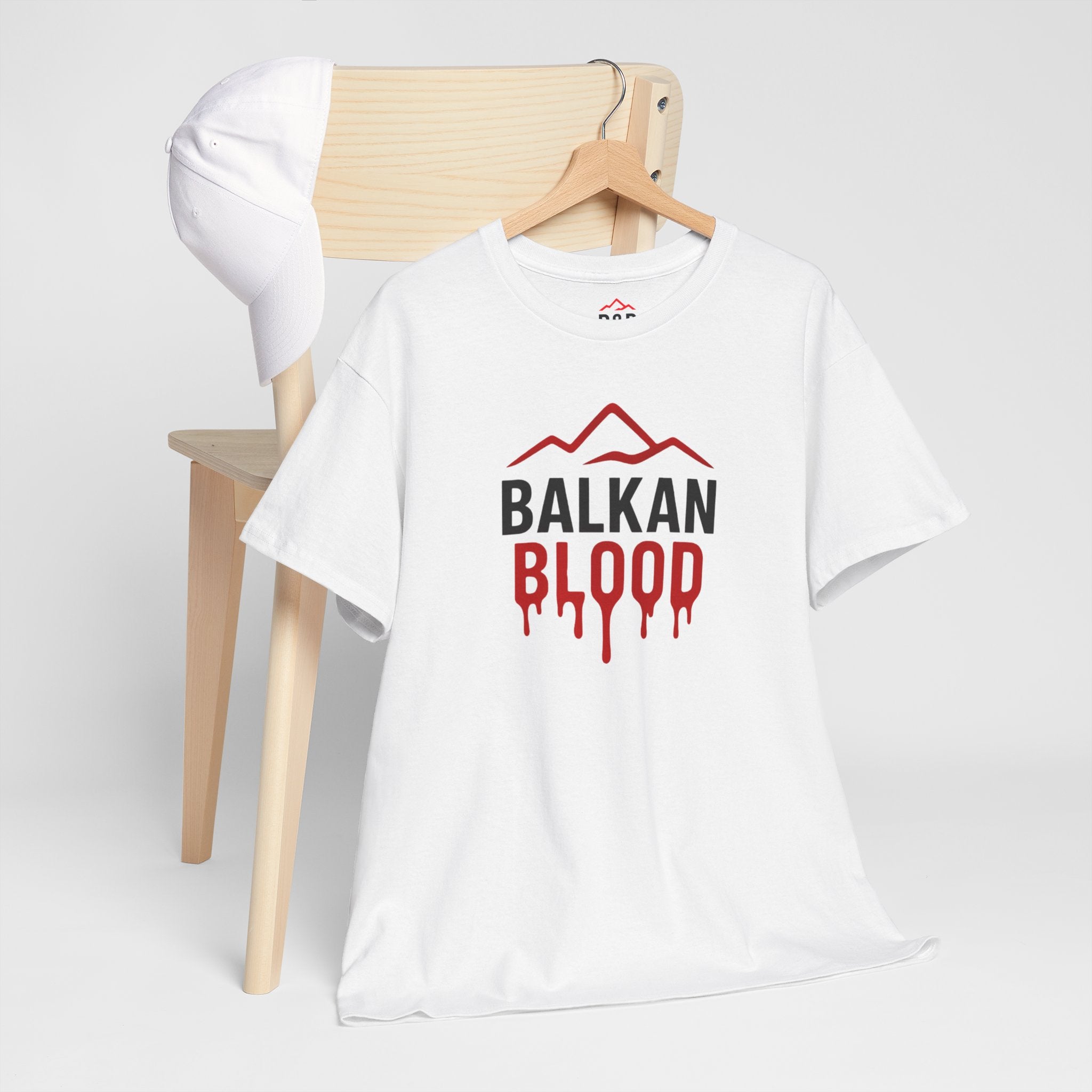 Balkan Blood T-Shirt — Heritage Graphic Tee with Multilingual “Blood” Back Print