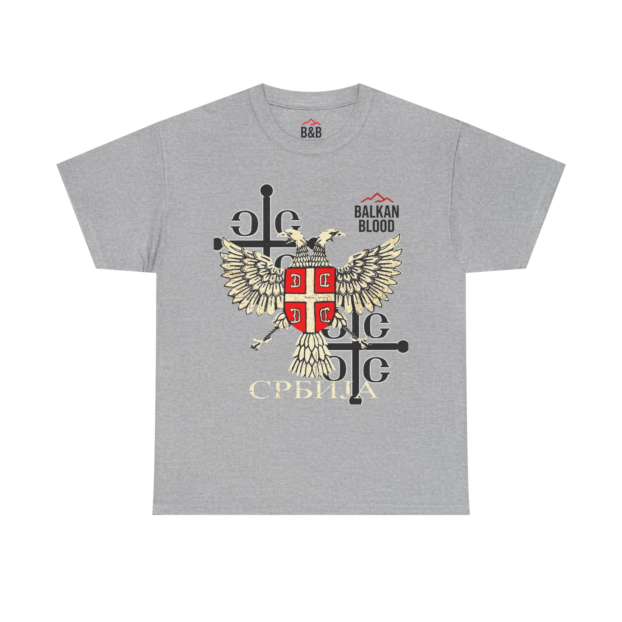 Serbian Heritage Tee, Balkan Blood Shirt, Unisex Cotton T-shirt, Cultural Pride Wear, Travel-inspired Apparel