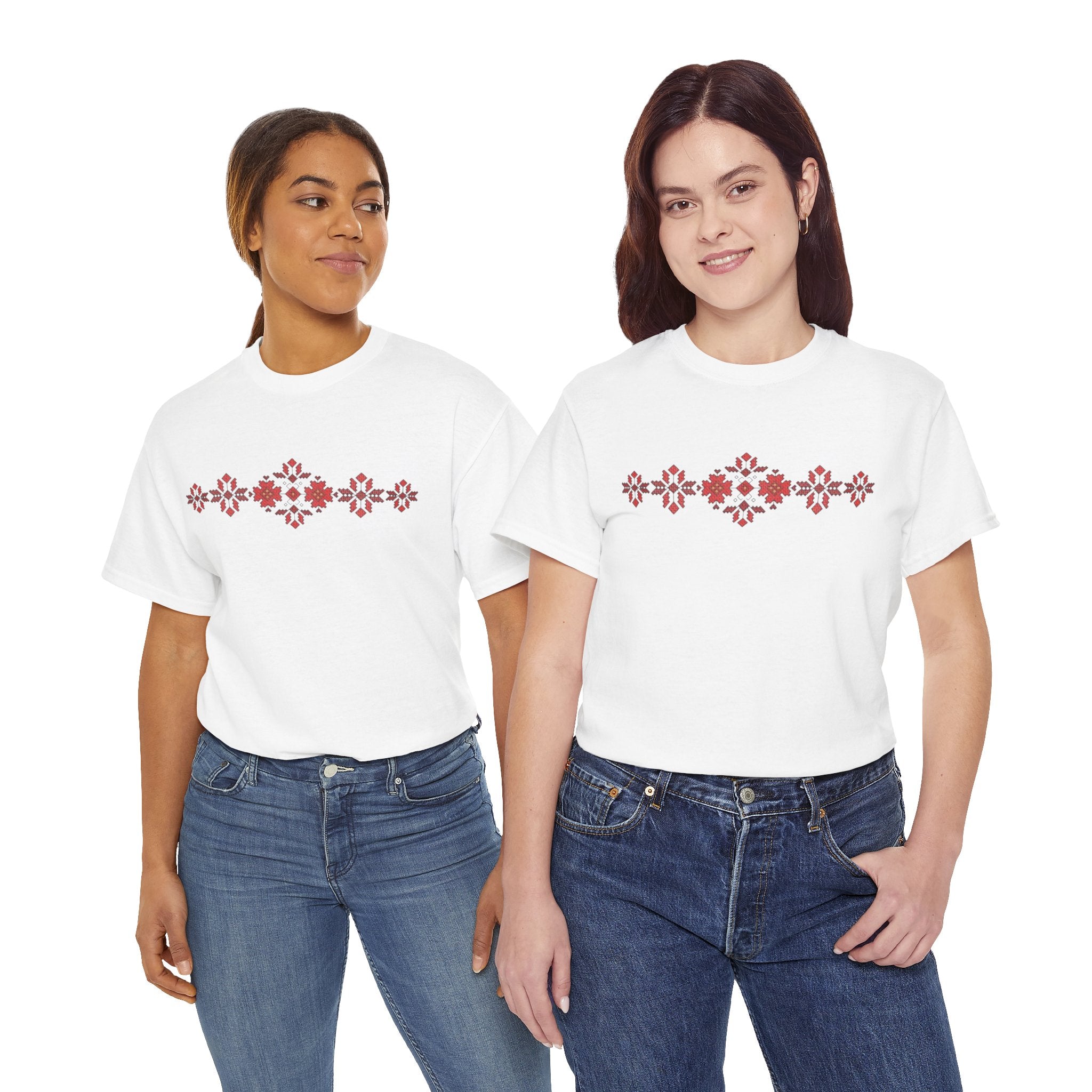 Traditional Balkan Emboidery — Red Mountain Motif