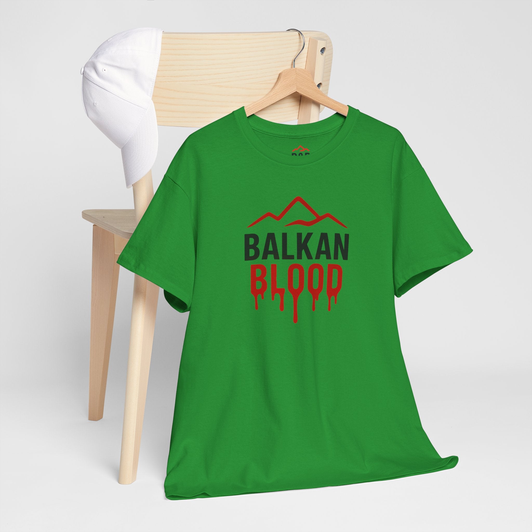 Balkan Blood T-Shirt — Heritage Graphic Tee with Multilingual “Blood” Back Print
