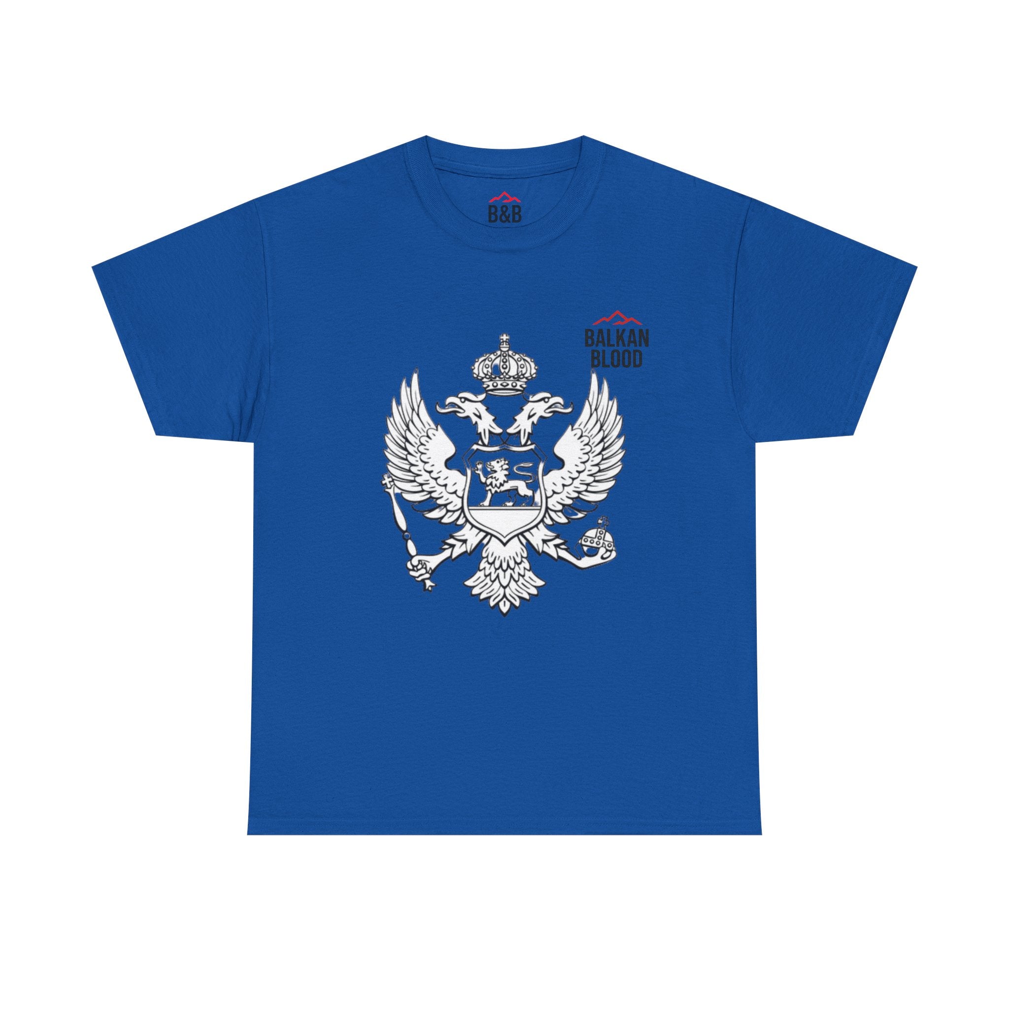 Montenegro/Balkan Blood Unisex Heavy Cotton Tee, Vintage Style Shirt, Graphic Tee, Travel Souvenir, Gift for Heritage Lovers