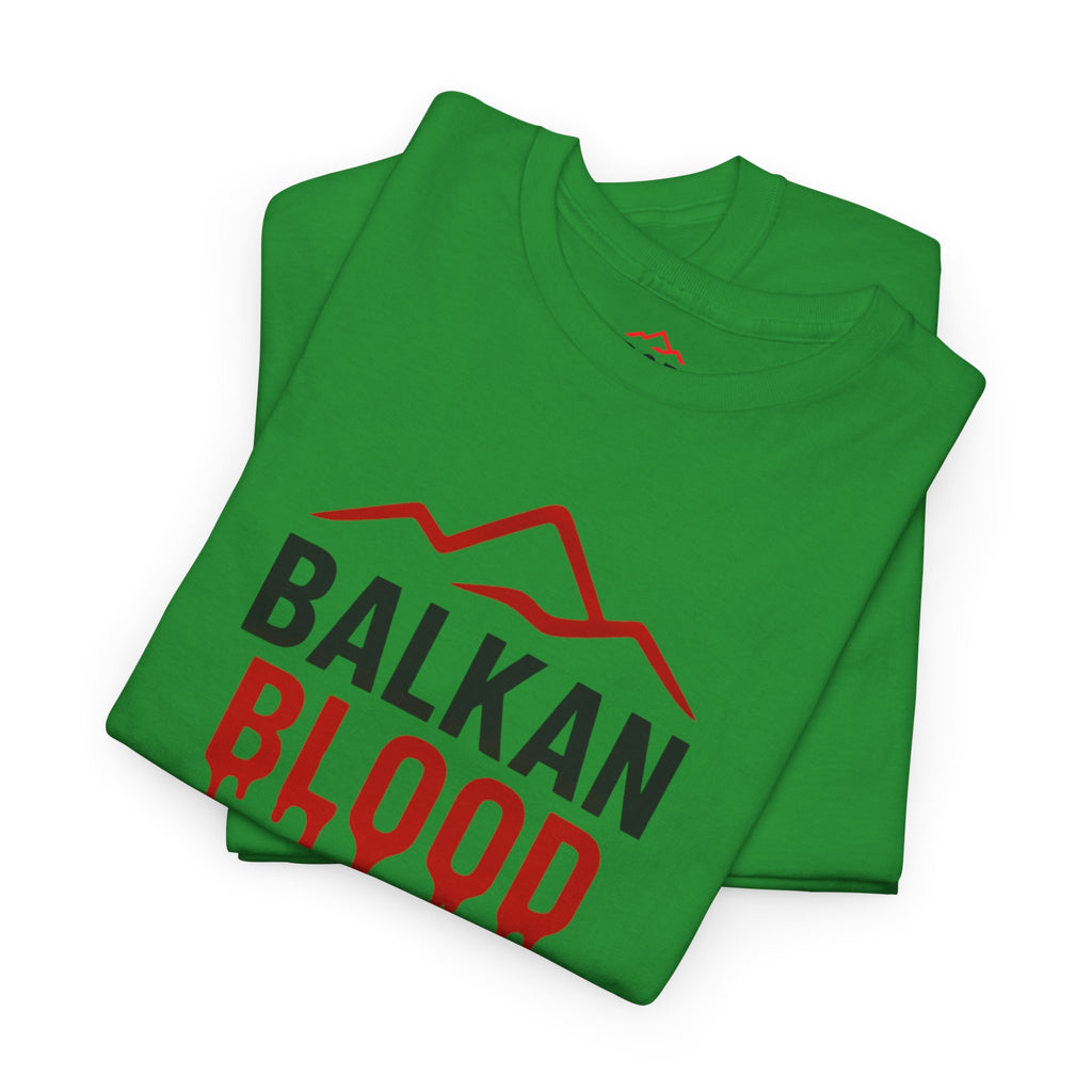 Balkan Blood T-Shirt — Heritage Graphic Tee with Multilingual “Blood” Back Print