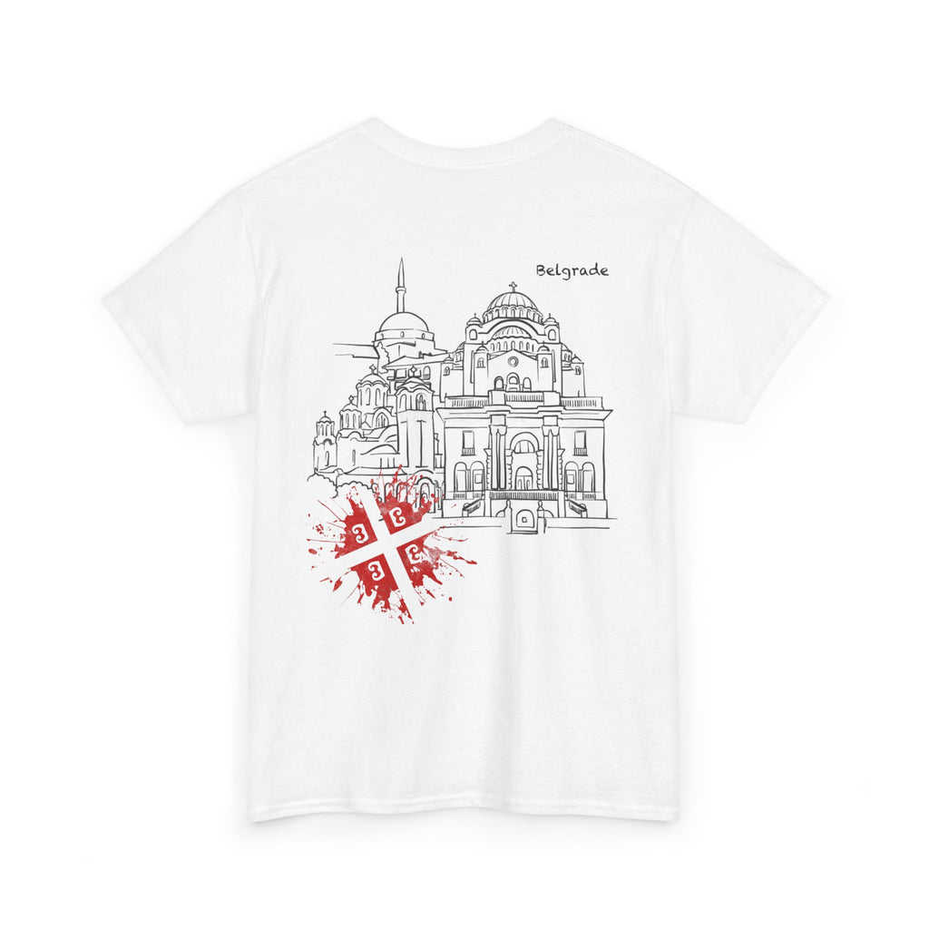 Serbian Heritage Tee, Balkan Blood Shirt, Unisex Cotton T-shirt, Cultural Pride Wear, Travel-inspired Apparel
