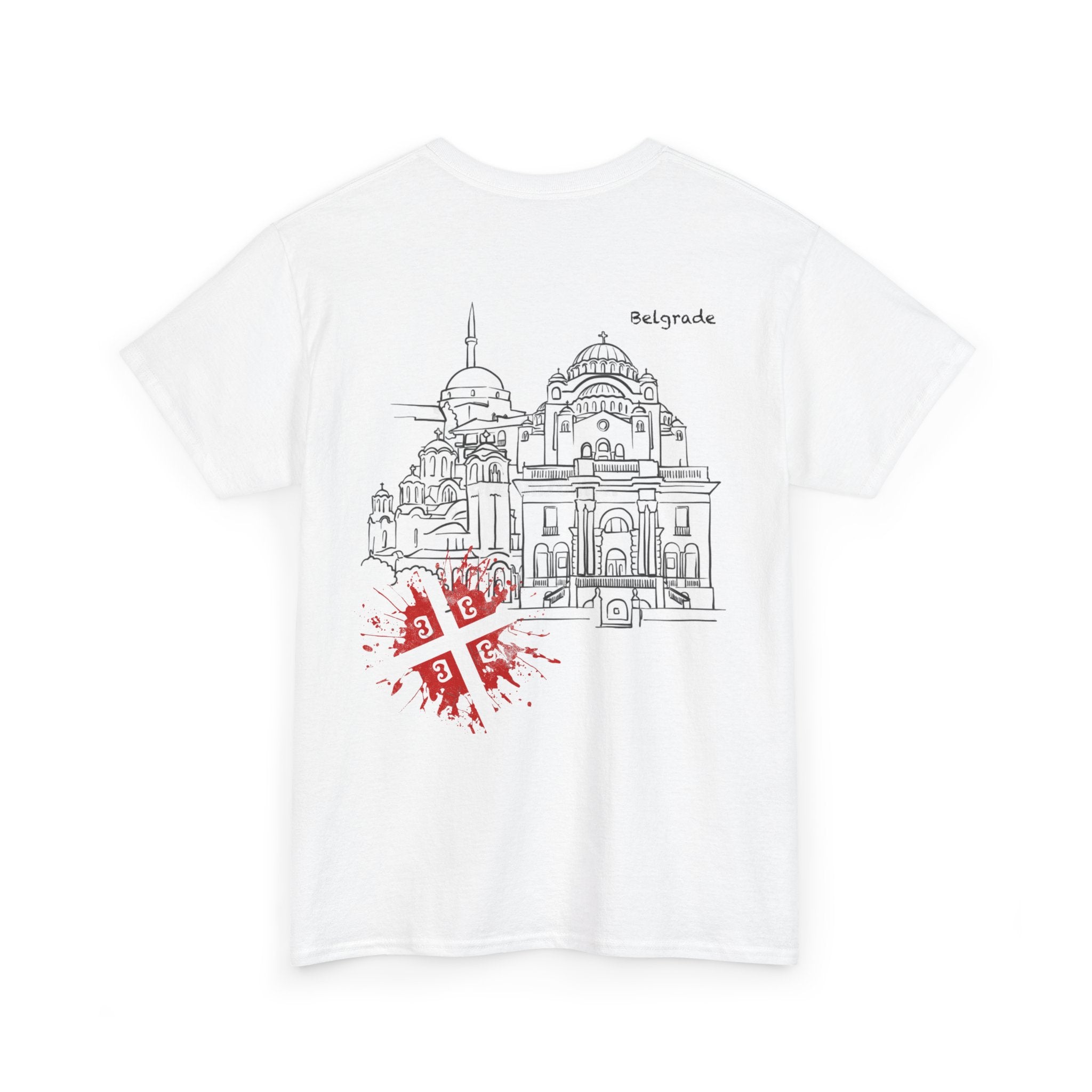 Serbian Heritage Tee, Balkan Blood Shirt, Unisex Cotton T-shirt, Cultural Pride Wear, Travel-inspired Apparel