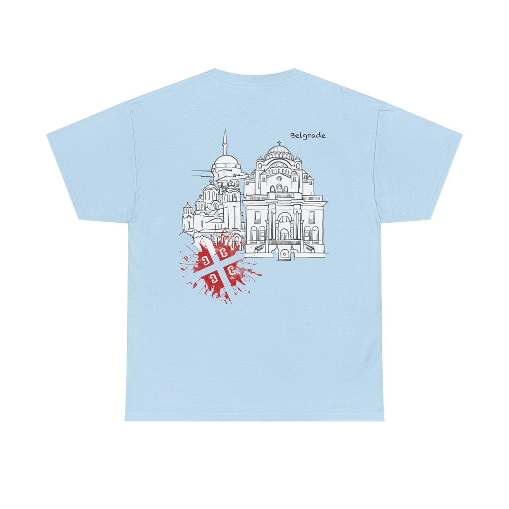 Serbian Heritage Tee, Balkan Blood Shirt, Unisex Cotton T-shirt, Cultural Pride Wear, Travel-inspired Apparel