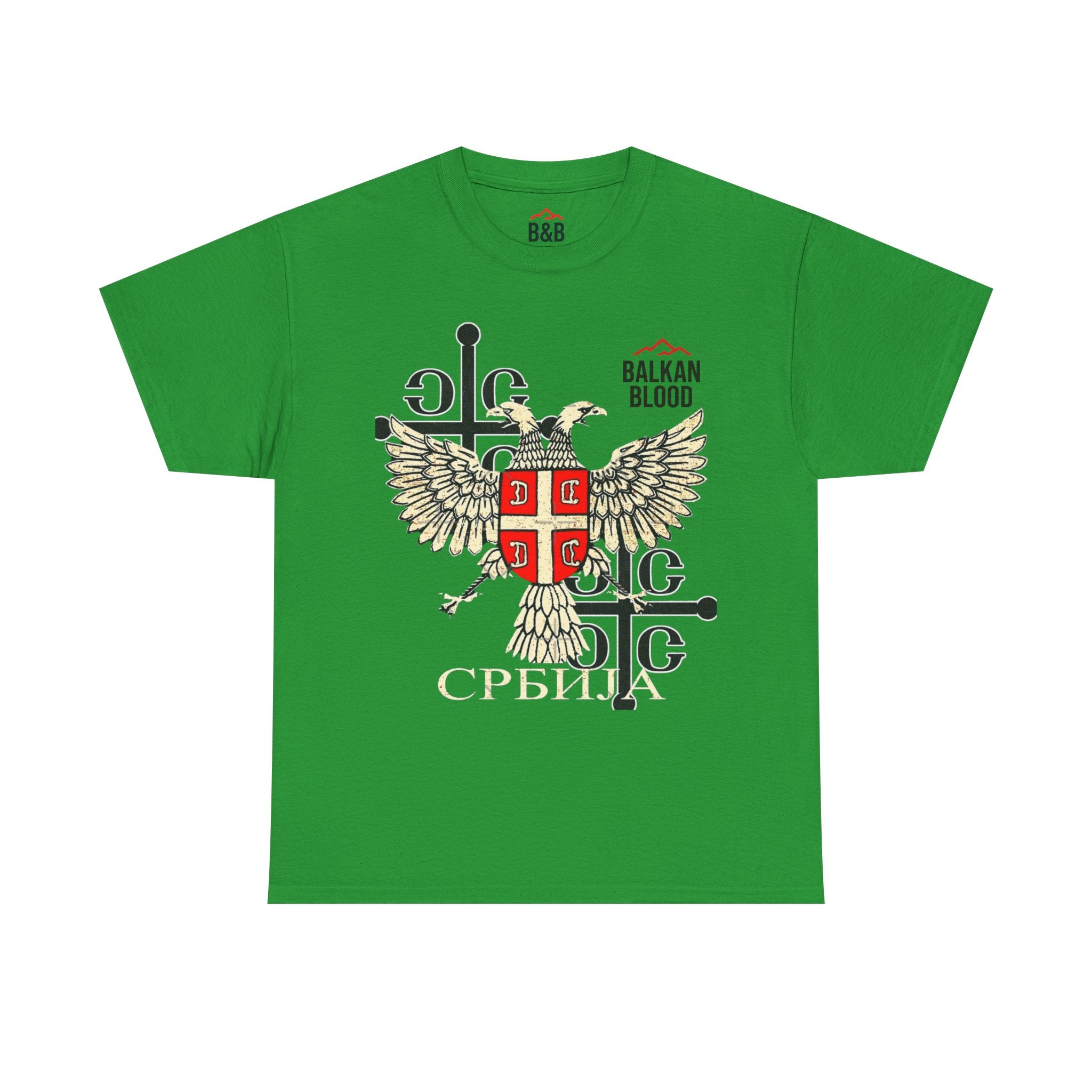 Serbian Heritage Tee, Balkan Blood Shirt, Unisex Cotton T-shirt, Cultural Pride Wear, Travel-inspired Apparel
