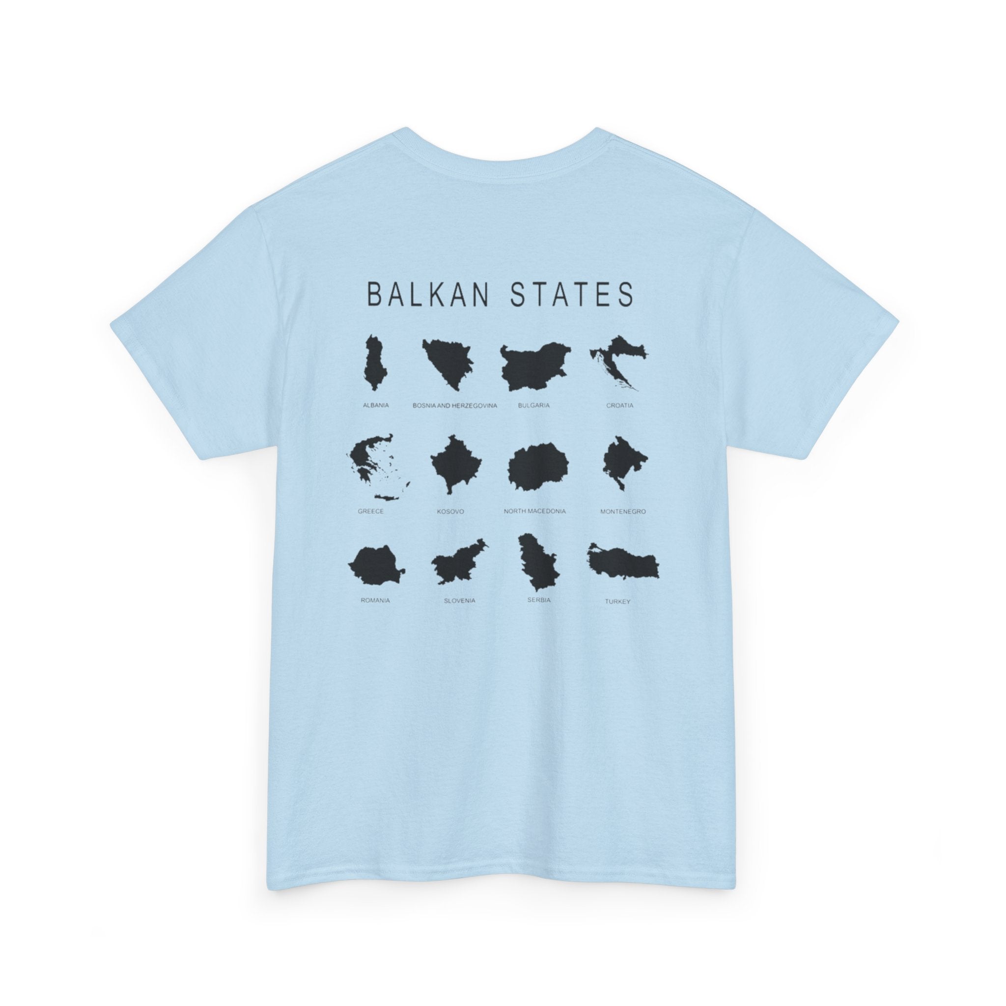 Balkan Blood Unisex Heavy Cotton Tee, Ethnic Pride Shirt, Gift for Balkans, Travel Tee, Stylish Casual Wear, Balkan States Design