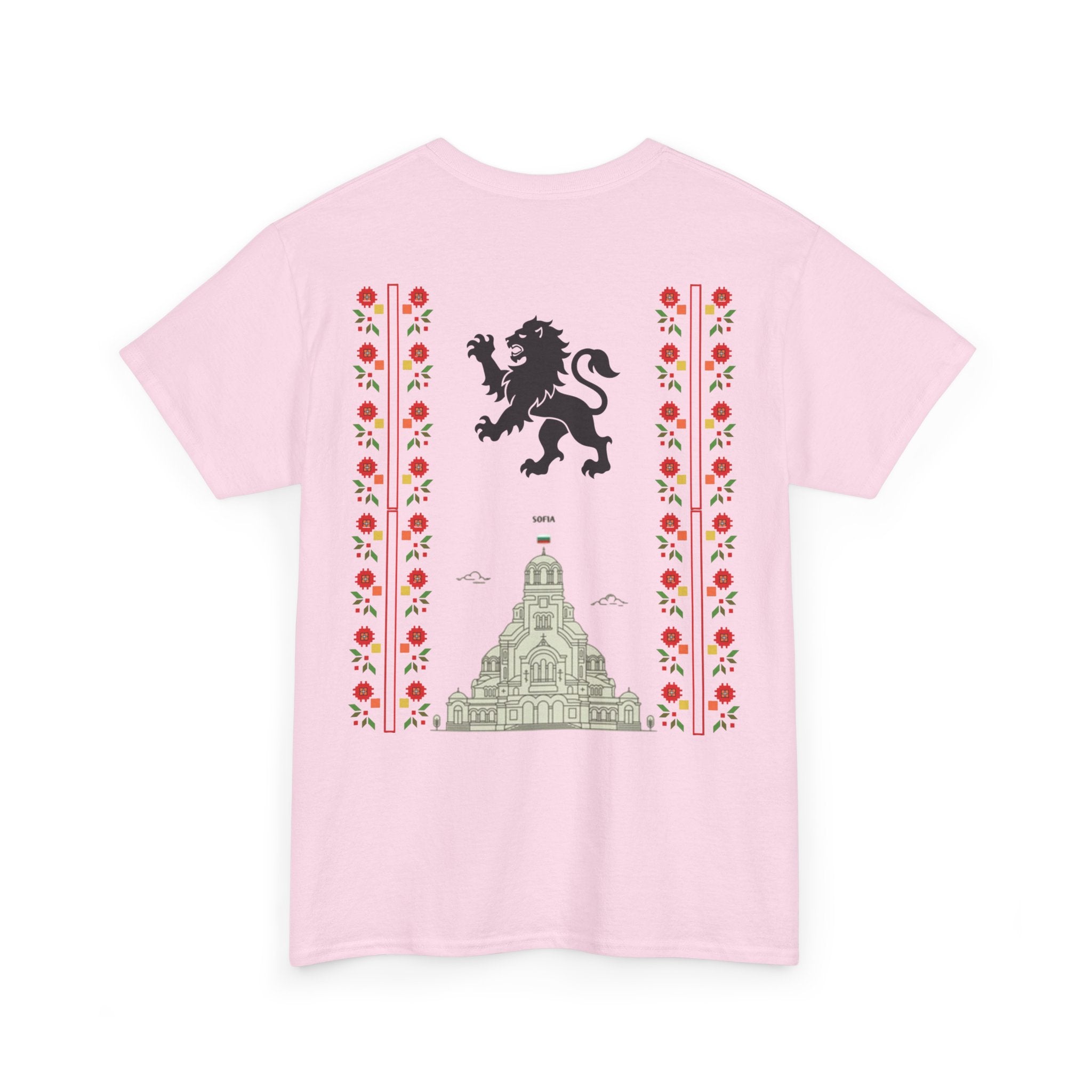 Bulgaria Balkan Blood Unisex Heavy Cotton Tee, Vintage Floral Graphic Shirt