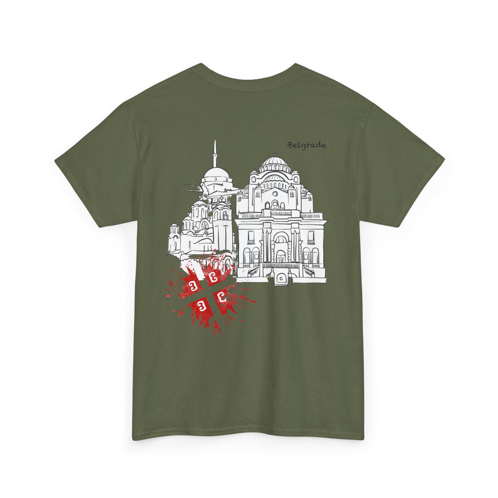 Serbian Heritage Tee, Balkan Blood Shirt, Unisex Cotton T-shirt, Cultural Pride Wear, Travel-inspired Apparel