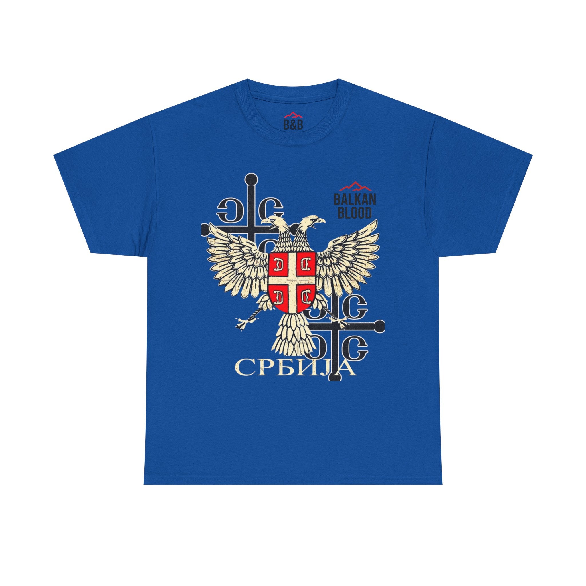 Serbian Heritage Tee, Balkan Blood Shirt, Unisex Cotton T-shirt, Cultural Pride Wear, Travel-inspired Apparel