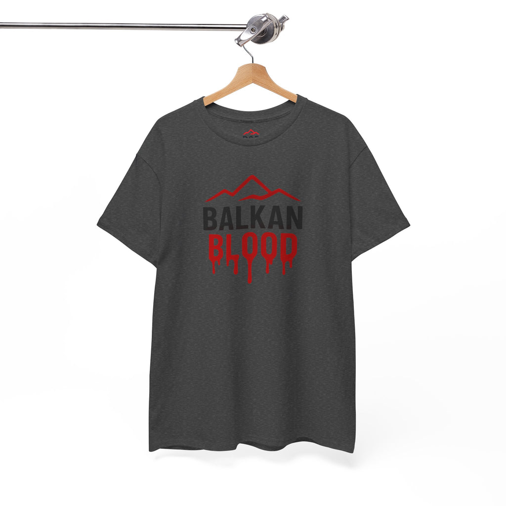Balkan Blood T-Shirt — Heritage Graphic Tee with Multilingual “Blood” Back Print