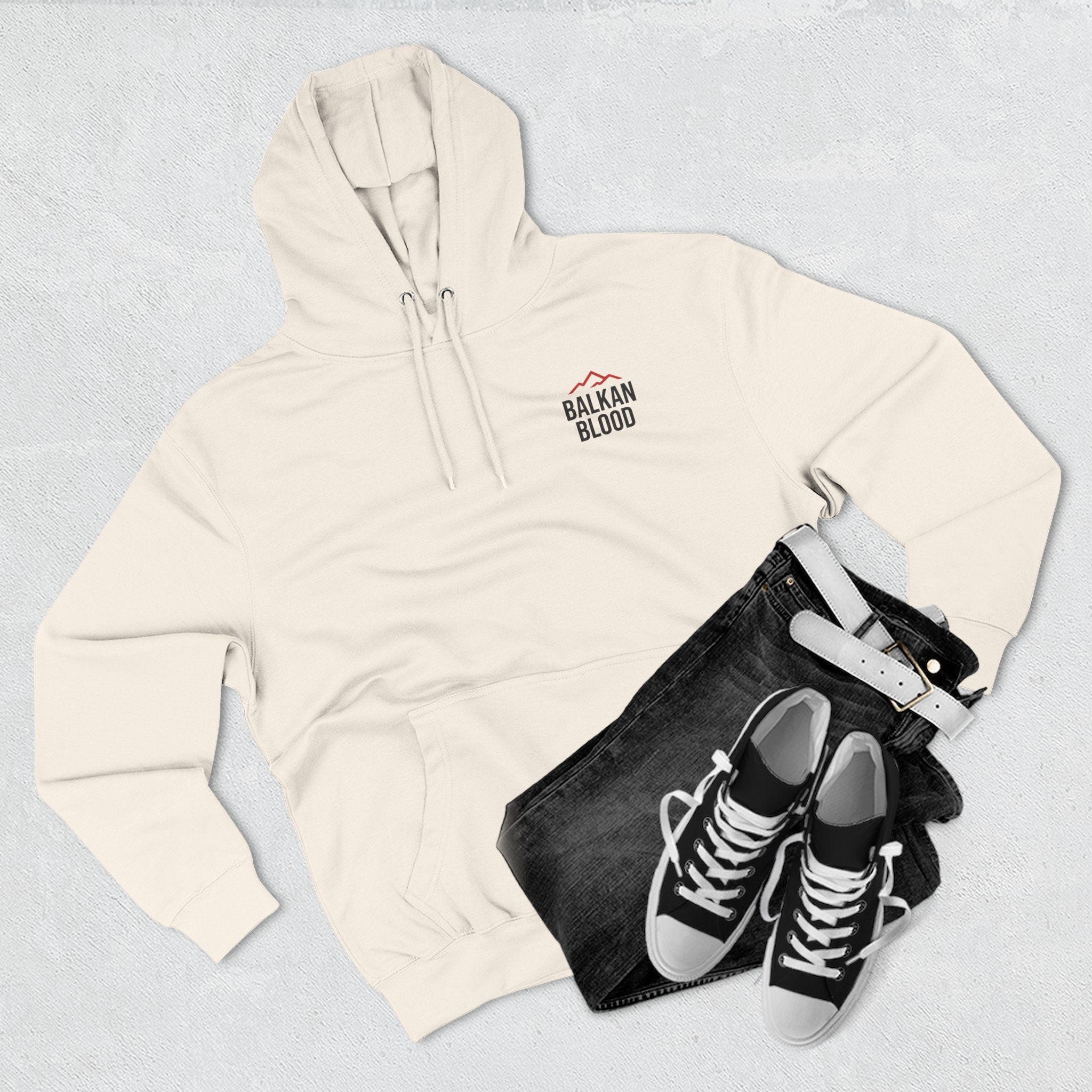 Balkan Blood Hoodie - Cozy Fleece Sweatshirt for Outdoor Adventures, Gifts for Nature Lovers, Hiking, Travel, Casual Wear