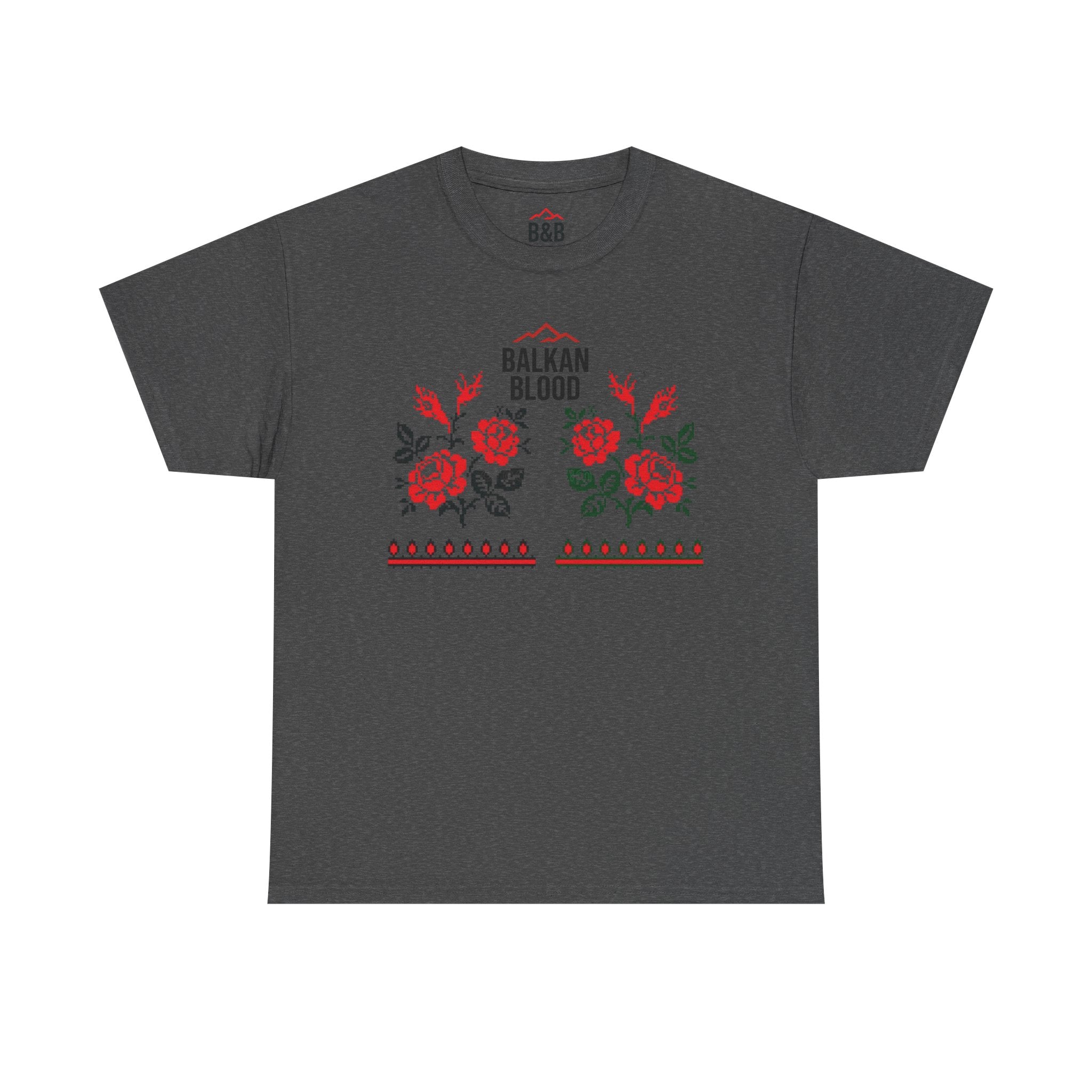Bulgaria Balkan Blood Unisex Heavy Cotton Tee, Vintage Floral Graphic Shirt, Cultural Heritage Top, Gift for Travelers, Heritage Celebration Apparel