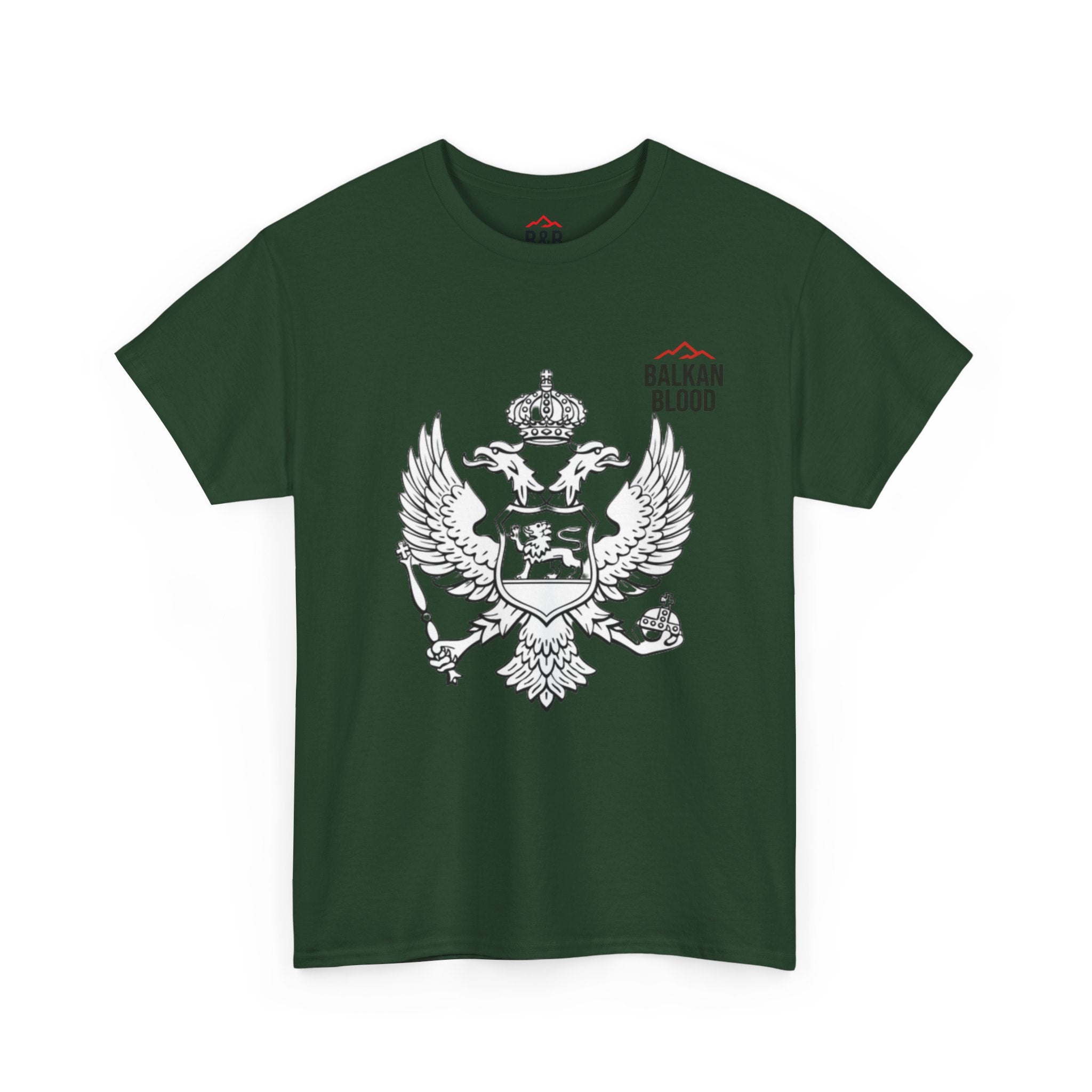 Montenegro/Balkan Blood Unisex Heavy Cotton Tee, Vintage Style Shirt, Graphic Tee, Travel Souvenir, Gift for Heritage Lovers