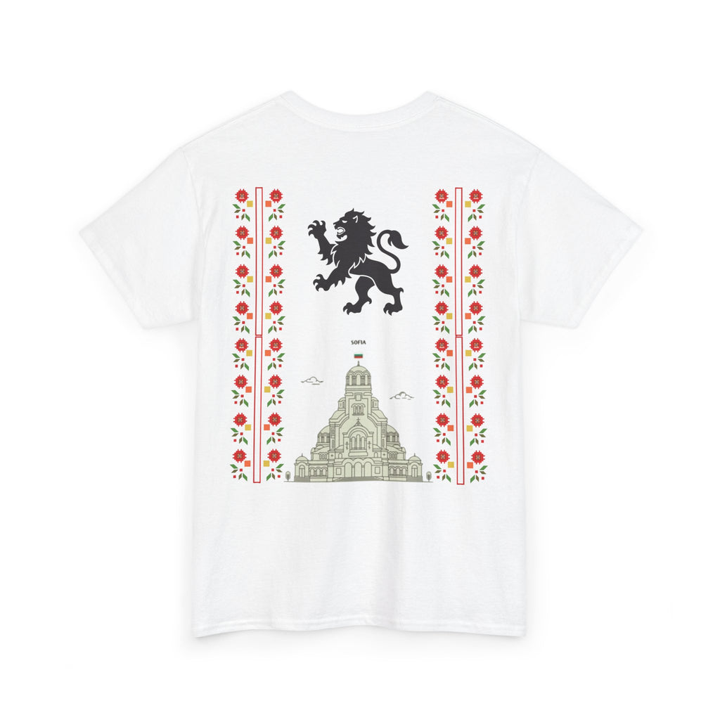 Bulgaria Balkan Blood Unisex Heavy Cotton Tee, Vintage Floral Graphic Shirt, Cultural Heritage Top, Gift for Travelers, Heritage Celebration Apparel