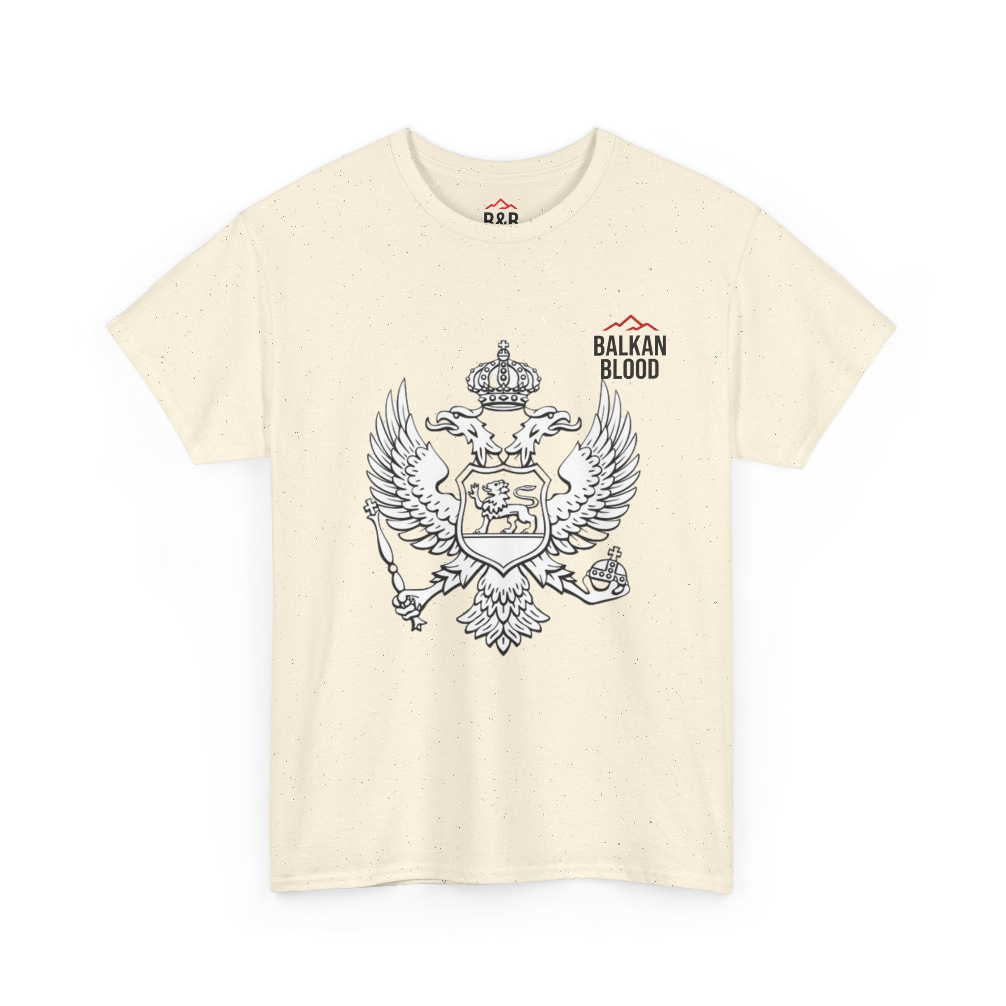 Montenegro/Balkan Blood Unisex Heavy Cotton Tee, Vintage Style Shirt, Graphic Tee, Travel Souvenir, Gift for Heritage Lovers