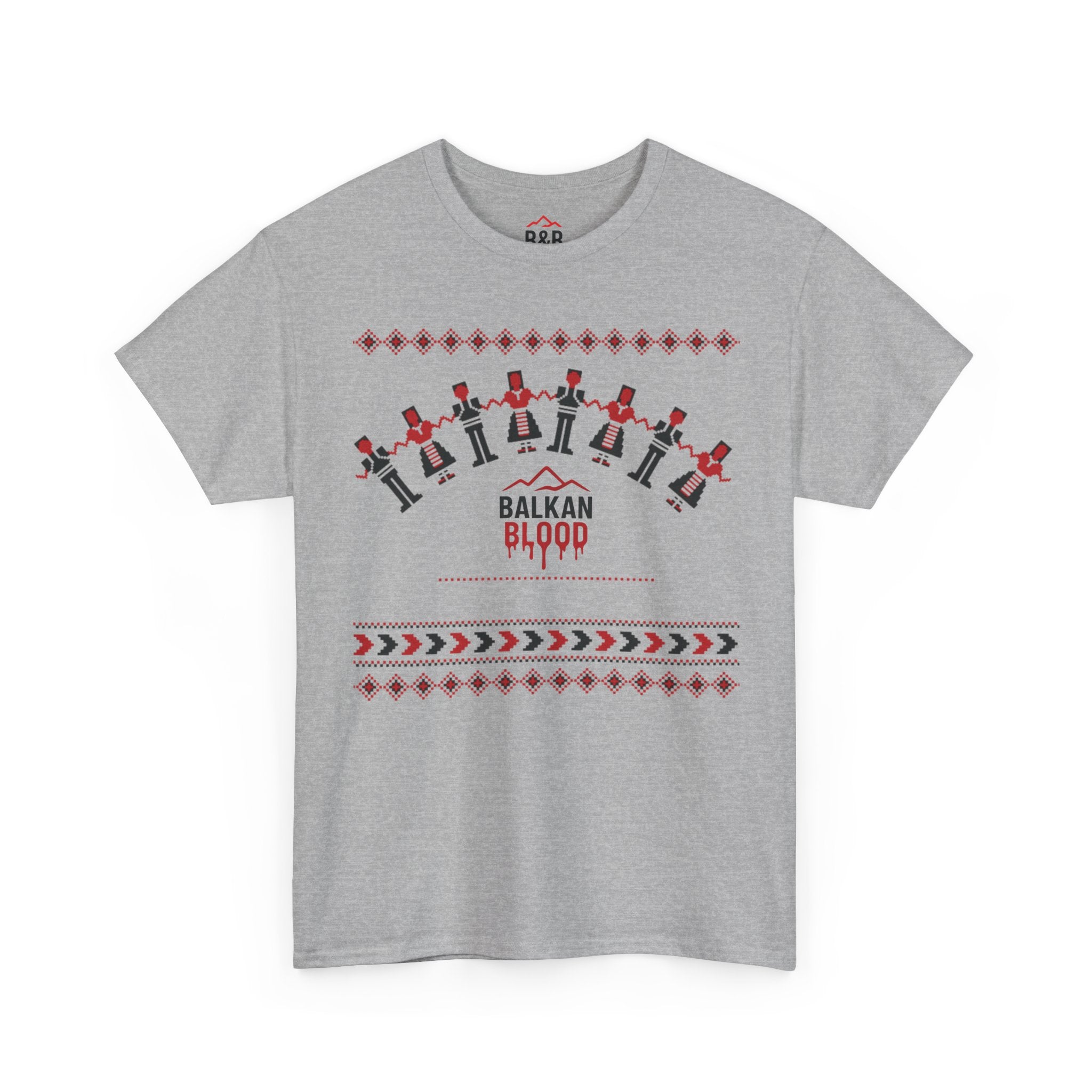 Balkan Blood Graphic Tee, Celebratory Unisex Cotton Shirt