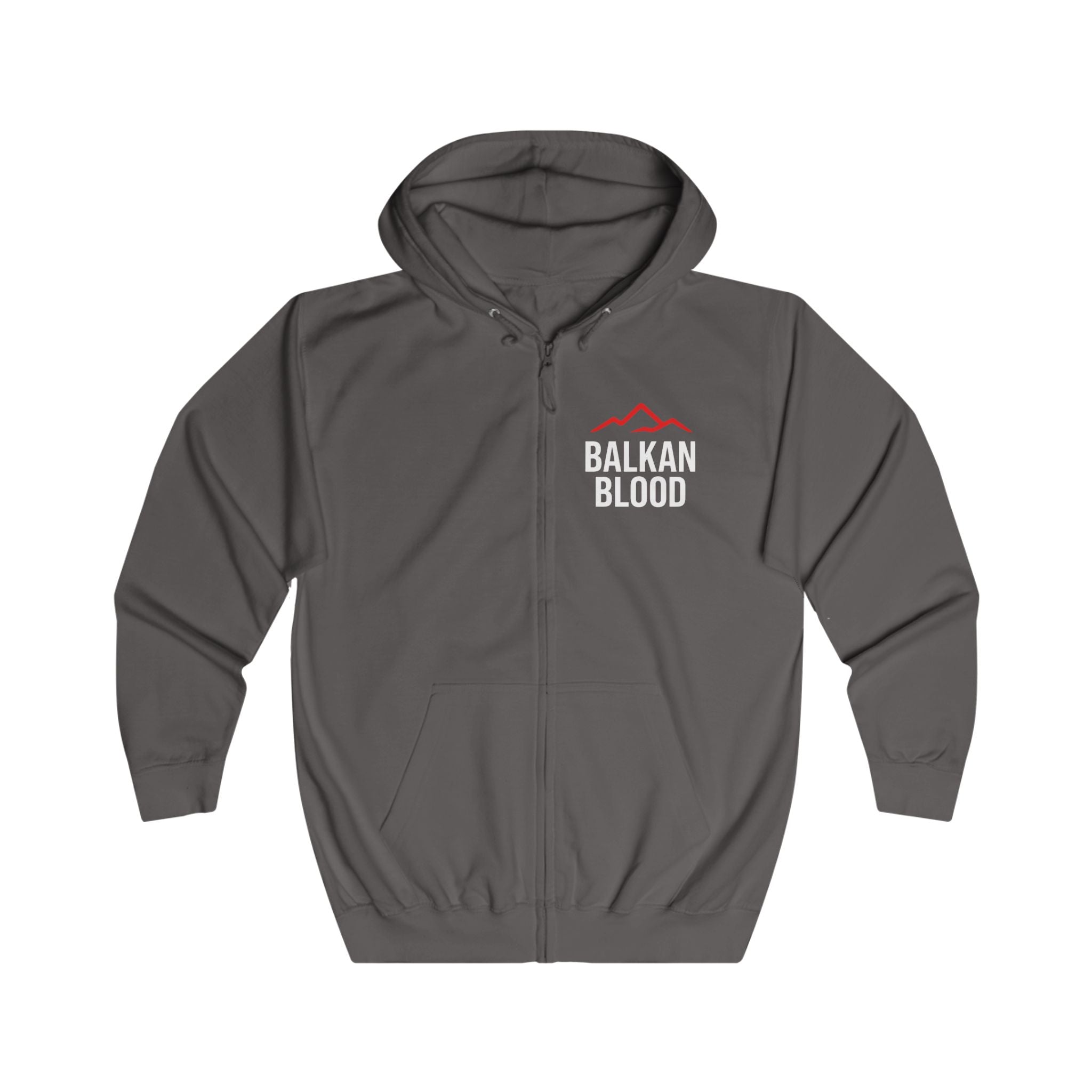 Balkan Blood Unisex Full Zip Hoodie, Cozy Casual Wear for Travel Lovers, Perfect for Events, Gifts, Holidays, Outdoor Adventures