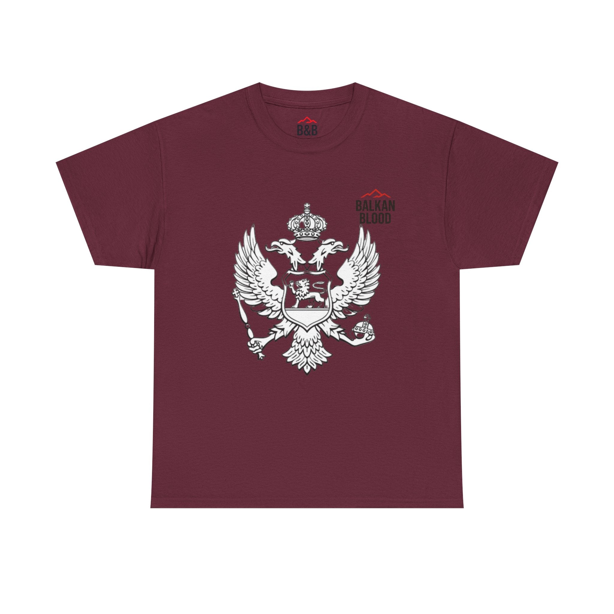 Montenegro/Balkan Blood Unisex Heavy Cotton Tee, Vintage Style Shirt, Graphic Tee, Travel Souvenir, Gift for Heritage Lovers