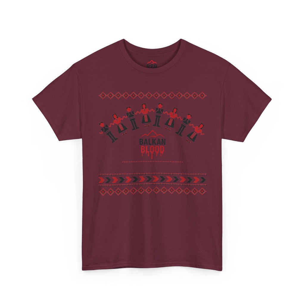 Balkan Blood Graphic Tee, Celebratory Unisex Cotton Shirt