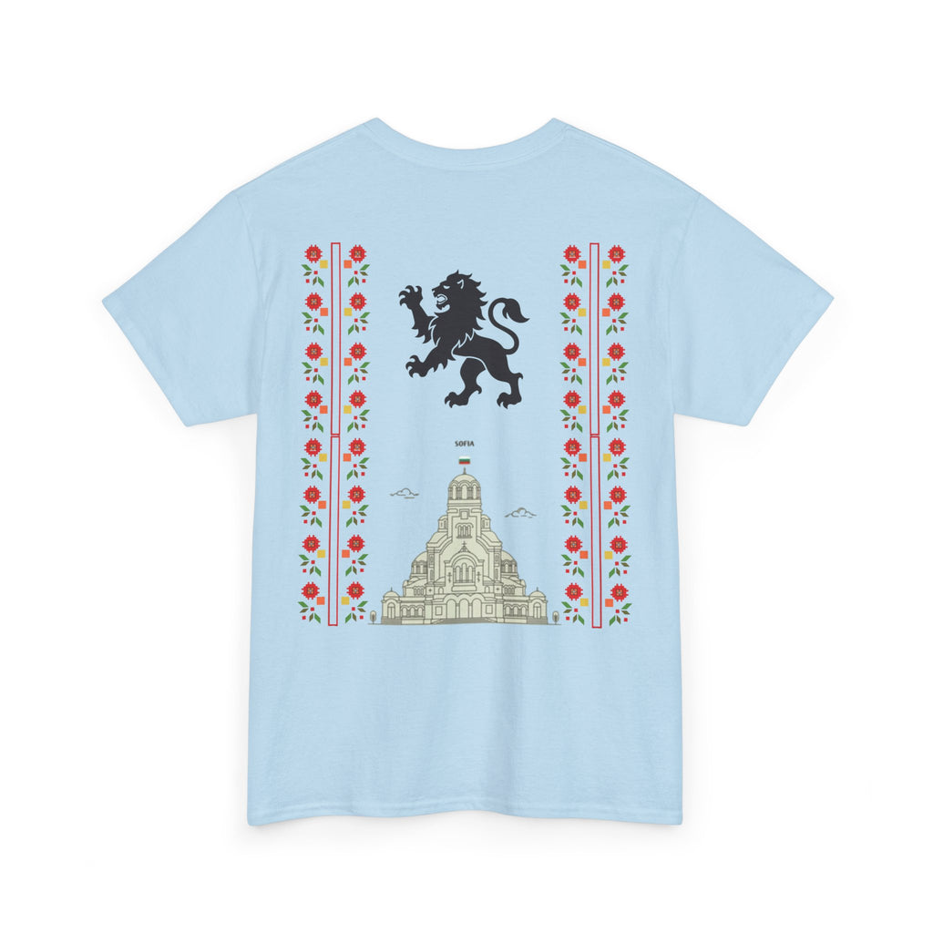 Bulgaria Balkan Blood Unisex Heavy Cotton Tee, Vintage Floral Graphic Shirt, Cultural Heritage Top, Gift for Travelers, Heritage Celebration Apparel