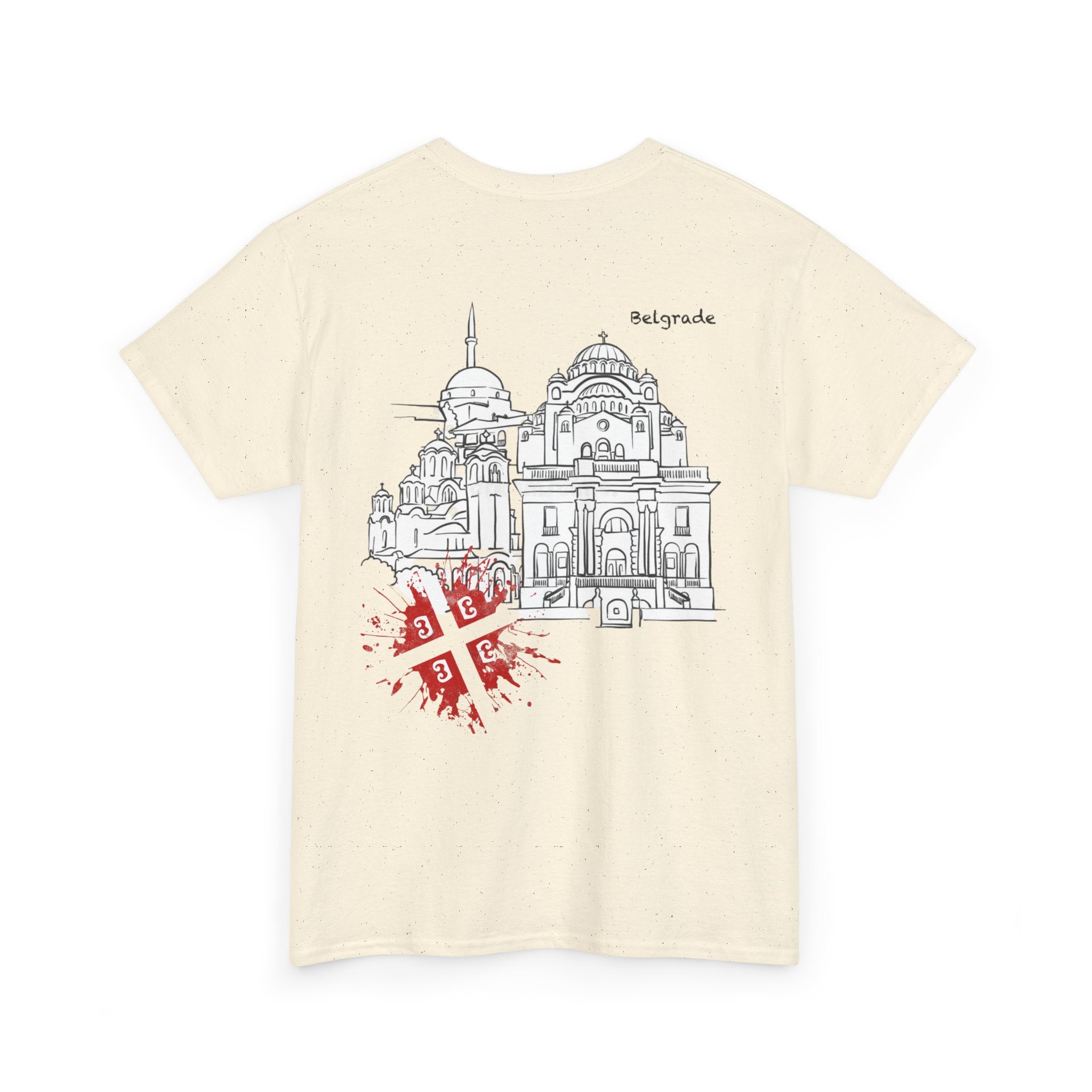 Serbian Heritage Tee, Balkan Blood Shirt, Unisex Cotton T-shirt, Cultural Pride Wear, Travel-inspired Apparel
