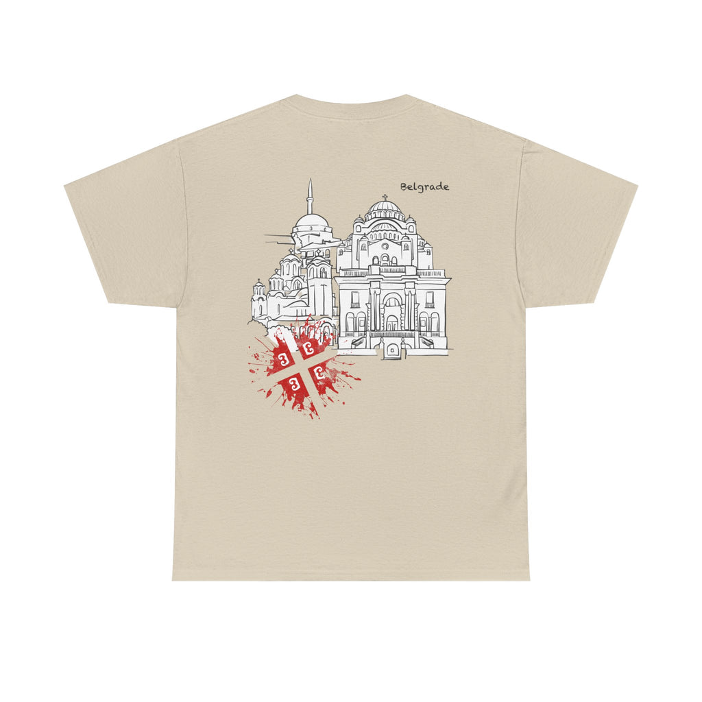 Serbian Heritage Tee, Balkan Blood Shirt, Unisex Cotton T-shirt, Cultural Pride Wear, Travel-inspired Apparel