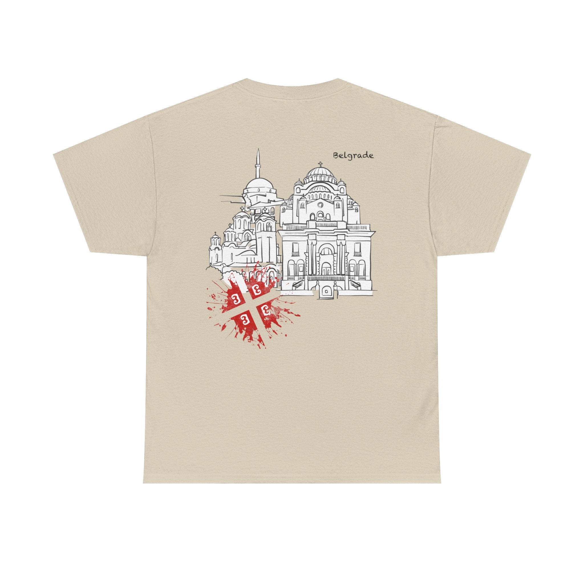 Serbian Heritage Tee, Balkan Blood Shirt, Unisex Cotton T-shirt, Cultural Pride Wear, Travel-inspired Apparel