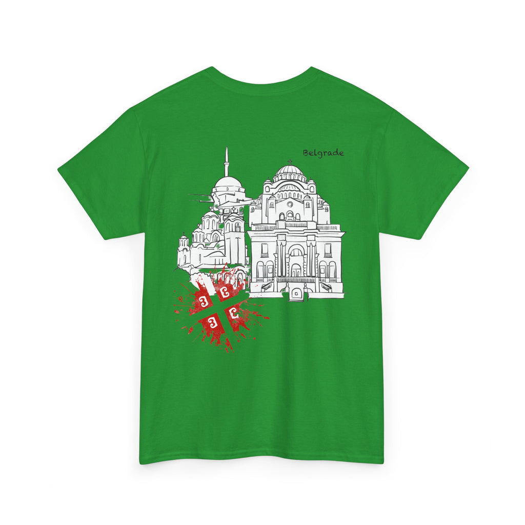 Serbian Heritage Tee, Balkan Blood Shirt, Unisex Cotton T-shirt, Cultural Pride Wear, Travel-inspired Apparel