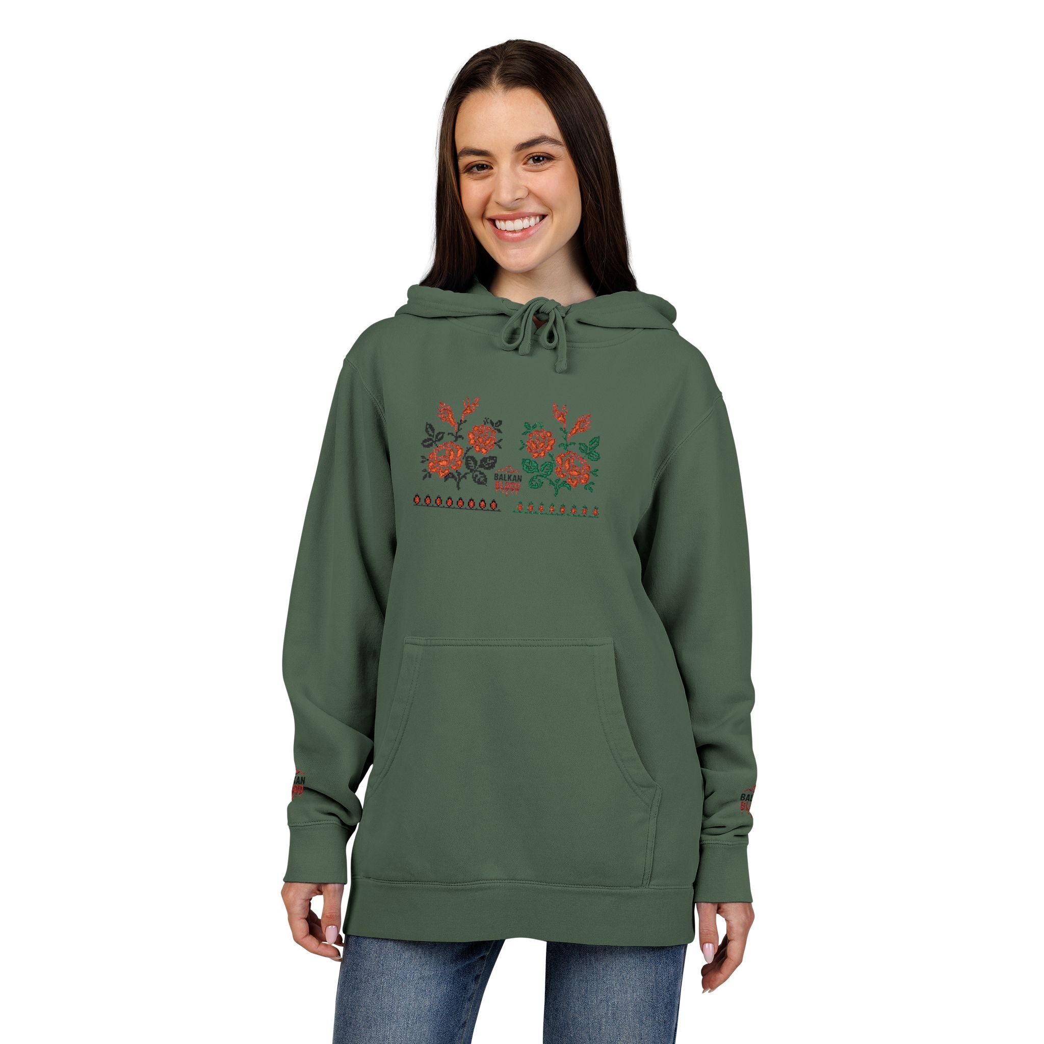 Embroidered Flower Hoodie, Cozy Unisex Sweatshirt, Cute Casual Wear, Spring Fashion, Gift for Her