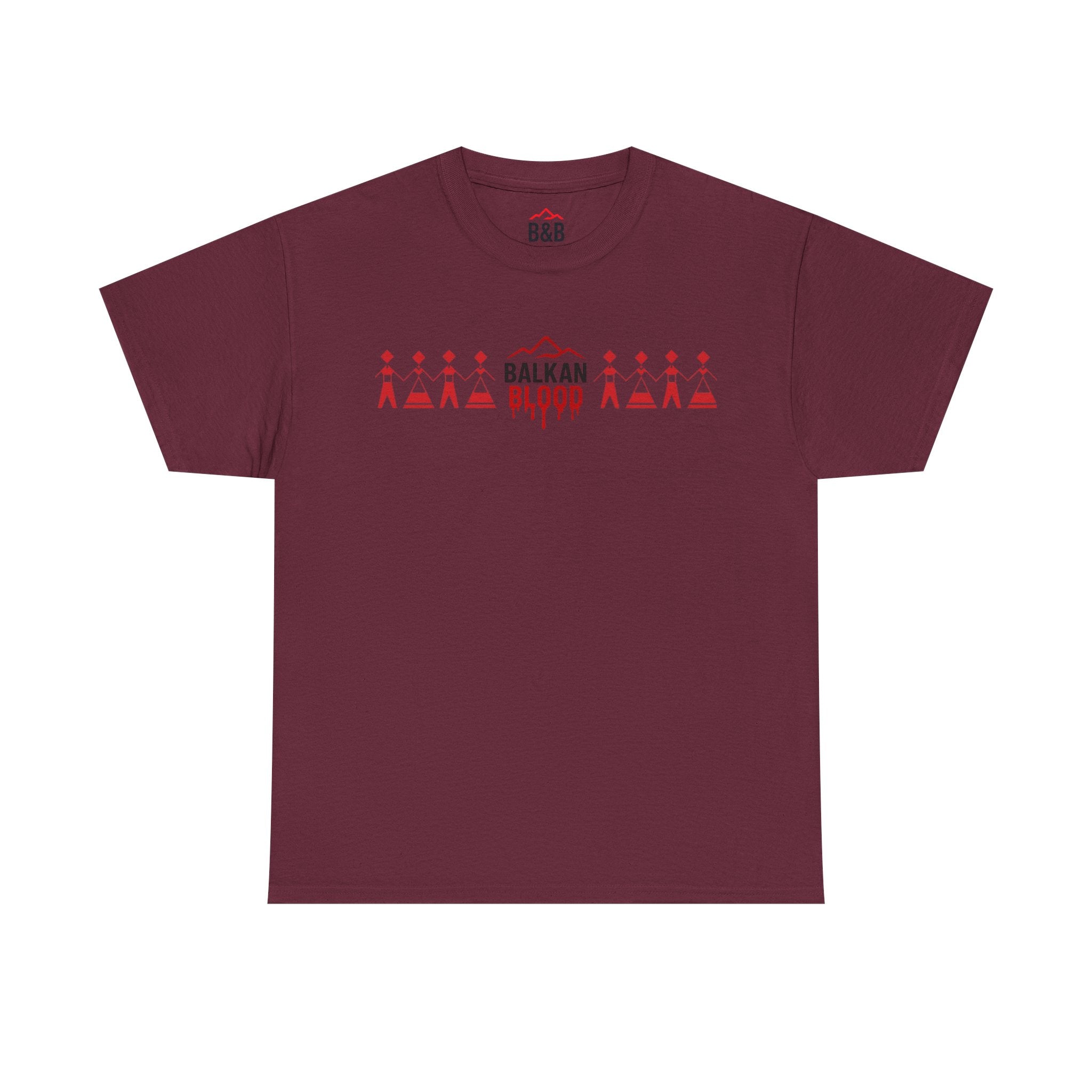 Balkan Blood Unisex Heavy Cotton Tee, Ethnic Pride Shirt, Gift for Balkans, Travel Tee, Stylish Casual Wear, Balkan States Design