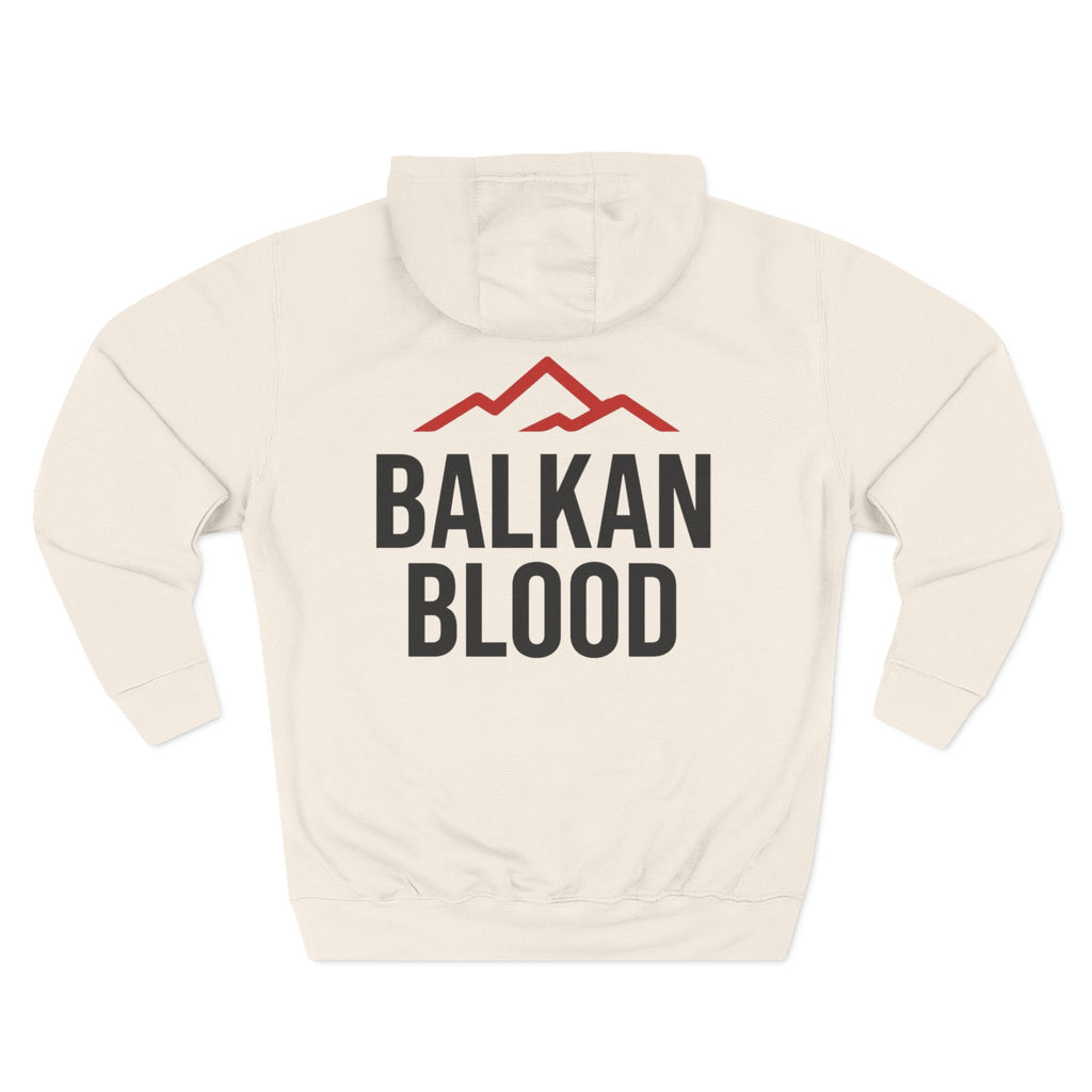 Balkan Blood Hoodie - Cozy Fleece Sweatshirt for Outdoor Adventures, Gifts for Nature Lovers, Hiking, Travel, Casual Wear