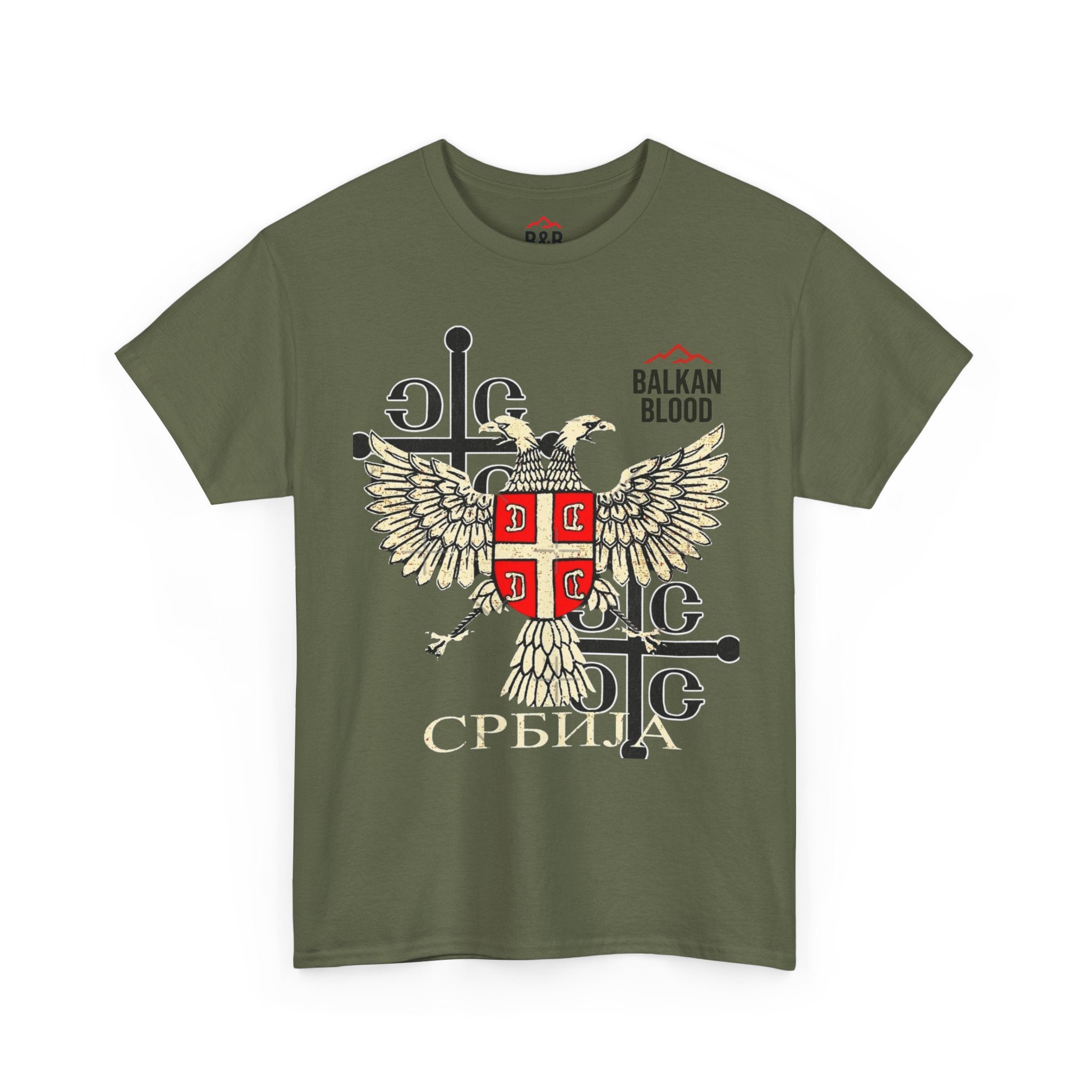 Serbian Heritage Tee, Balkan Blood Shirt, Unisex Cotton T-shirt, Cultural Pride Wear, Travel-inspired Apparel