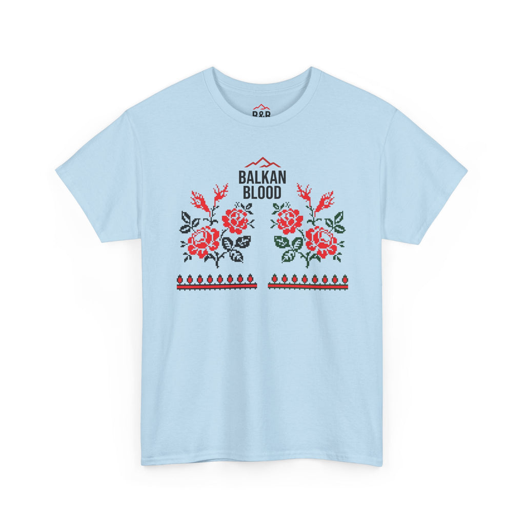 Bulgaria Balkan Blood Unisex Heavy Cotton Tee, Vintage Floral Graphic Shirt, Cultural Heritage Top, Gift for Travelers, Heritage Celebration Apparel