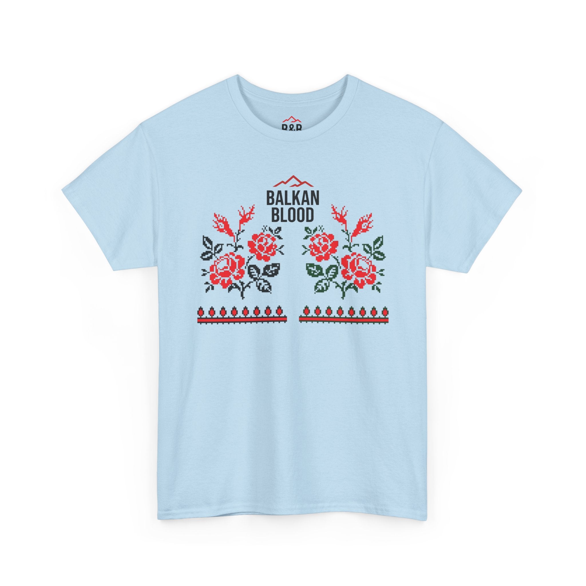 Bulgaria Balkan Blood Unisex Heavy Cotton Tee, Vintage Floral Graphic Shirt, Cultural Heritage Top, Gift for Travelers, Heritage Celebration Apparel